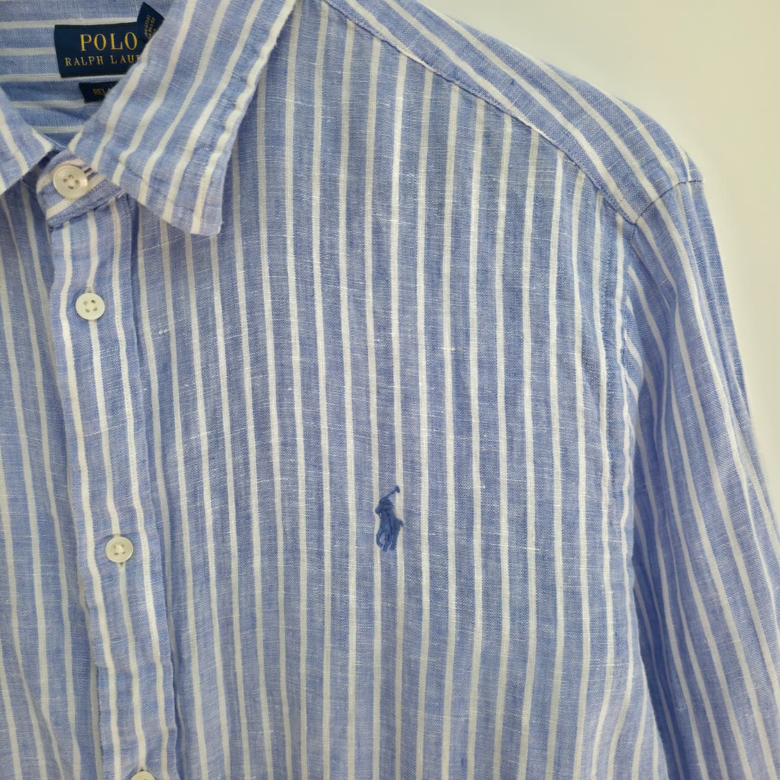 [XL] 폴로 랄프로렌 스트라이프 린넨 셔츠 상품이미지4