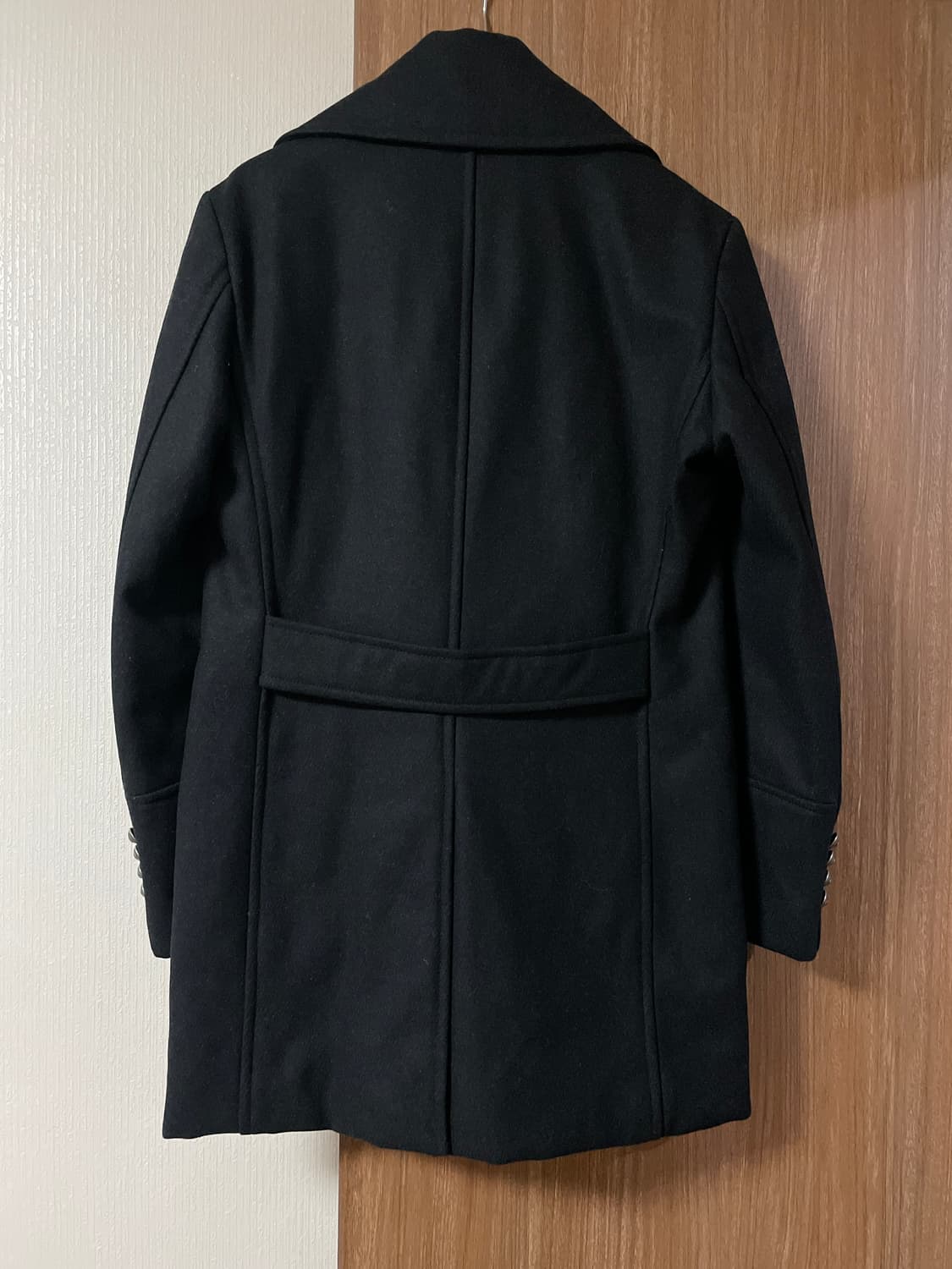 SOLID HOMME 솔리드 옴므 웨스턴 무드 싱글 울 코트 블랙 상품이미지2