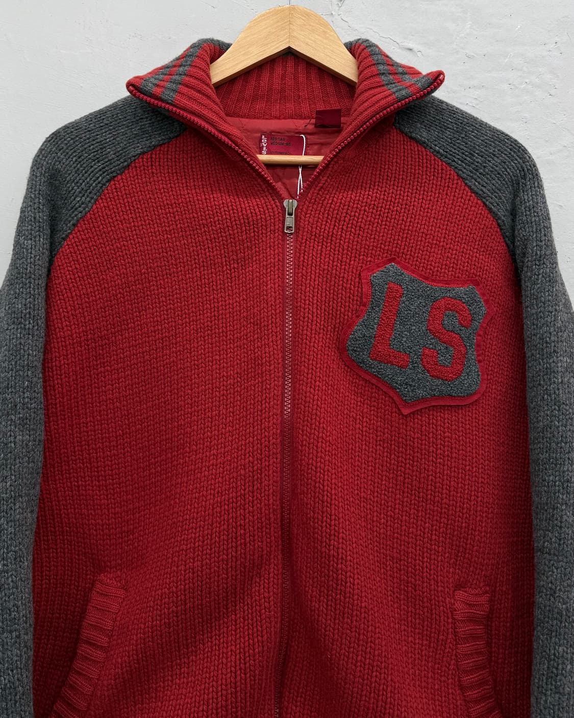 리바이스 00s 쉴드패치 헤비 울 니트집업 상품이미지2