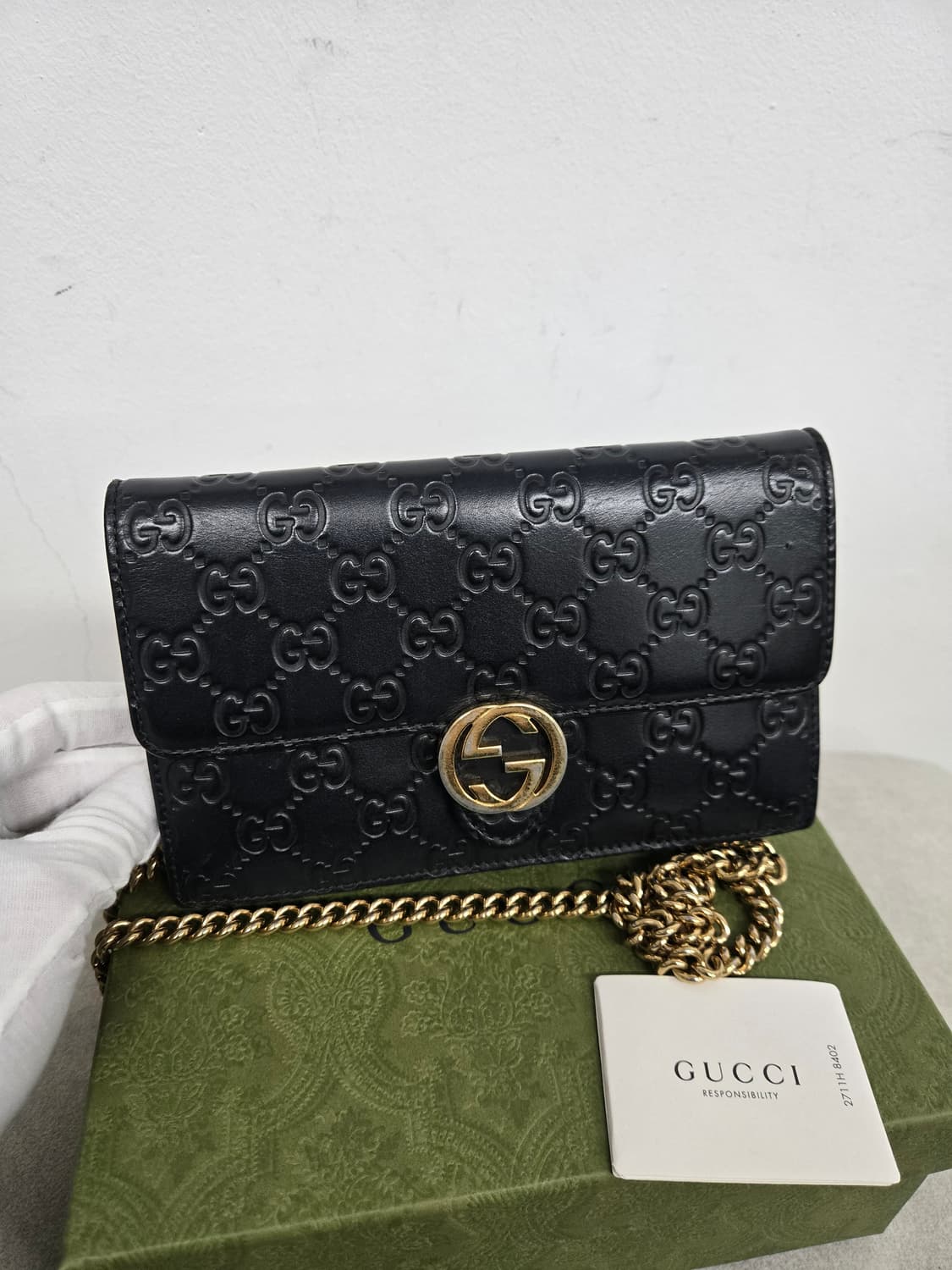 [보증서 정품] 구찌 시그니처 인터로킹 숄더백 상품이미지4