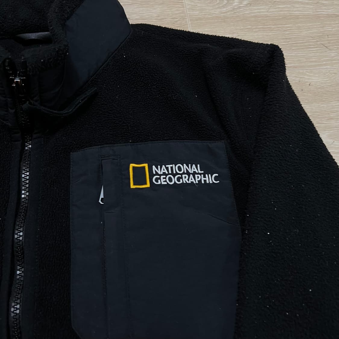 내셔널지오그래픽 폴라텍 포켓 로고 후리스 플리스 자켓 [블랙] L/100 상품이미지4