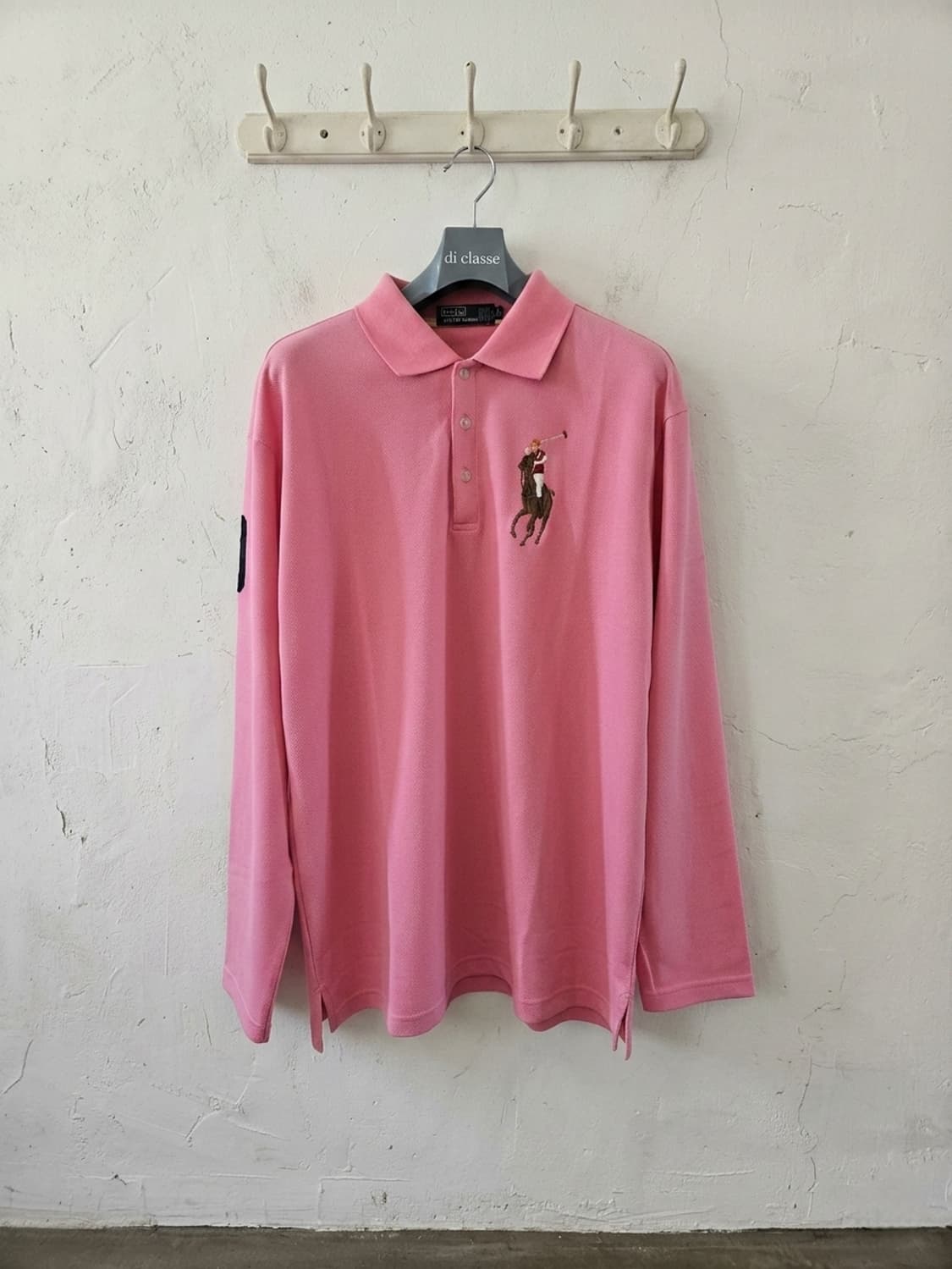 폴로 랄프로렌 핑크 빅포니 긴팔 카라티 XXL 상품이미지1