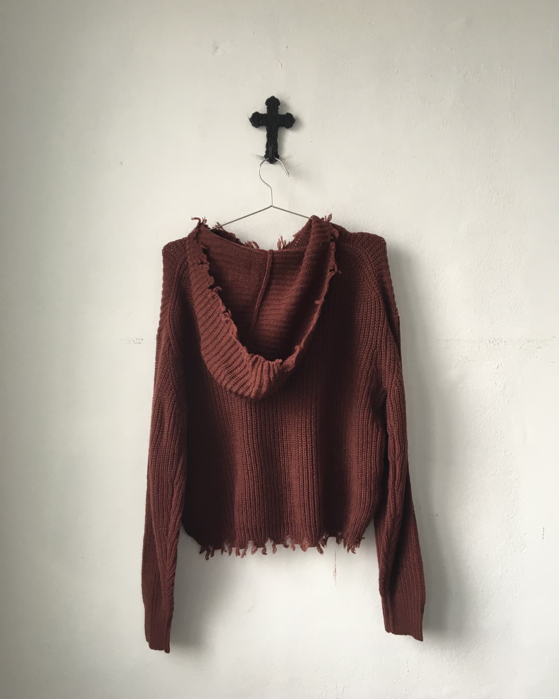 Damage hood knit 상품이미지3