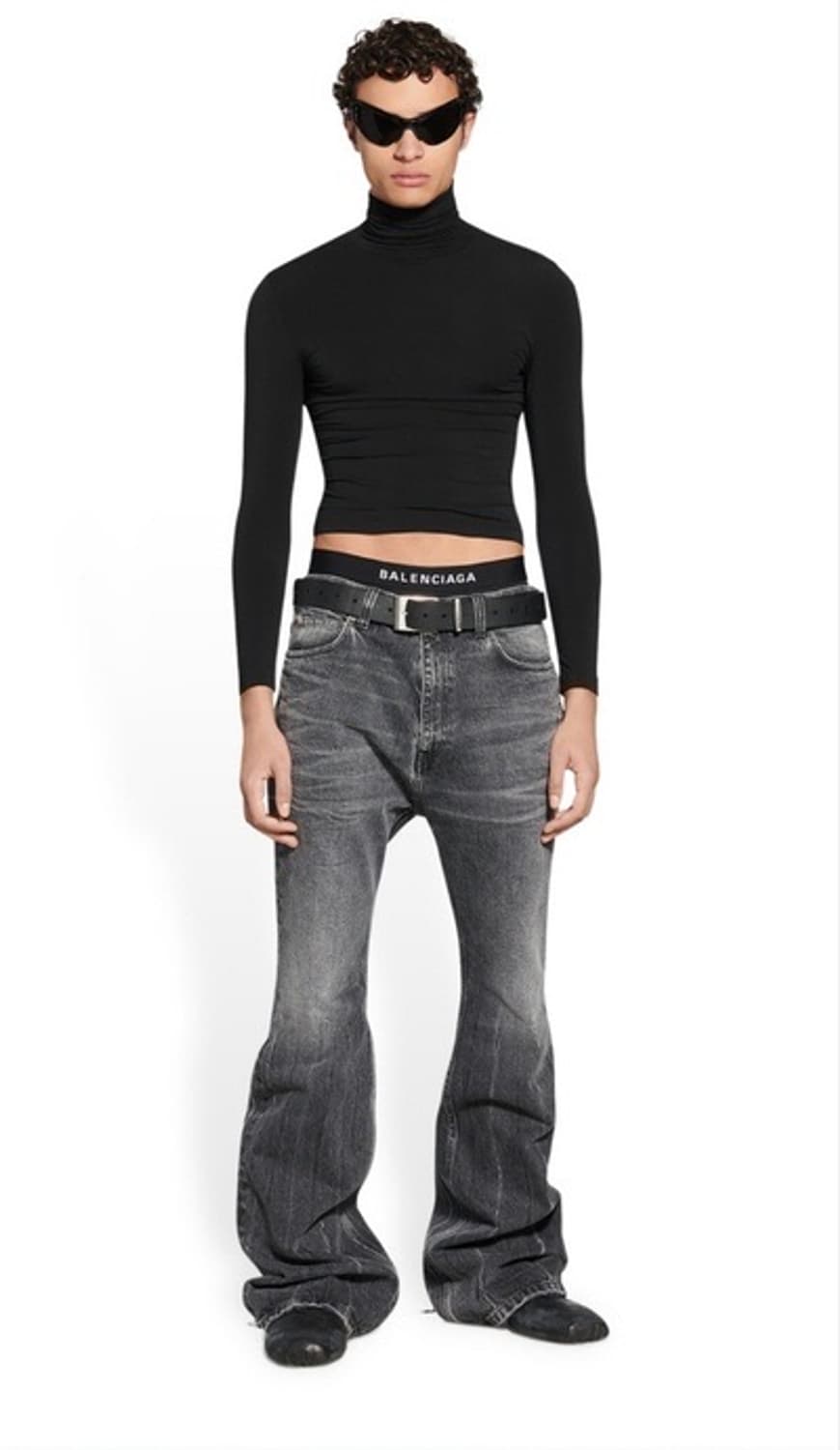 발렌시아가 흑청 플레어 데님 [S,M] 상품이미지1