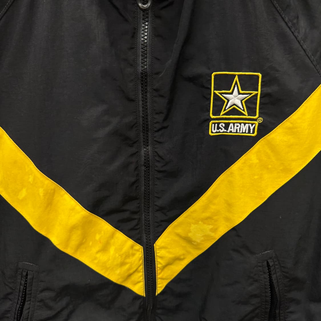 U.S.ARMY 미군 바람막이 전면 스타 로고 포인트 블랙 상품이미지5