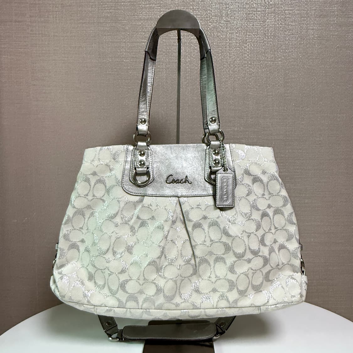 코치 Y2k 실버 펄 갸루 숄더(투웨이 상태굿) 상품이미지1