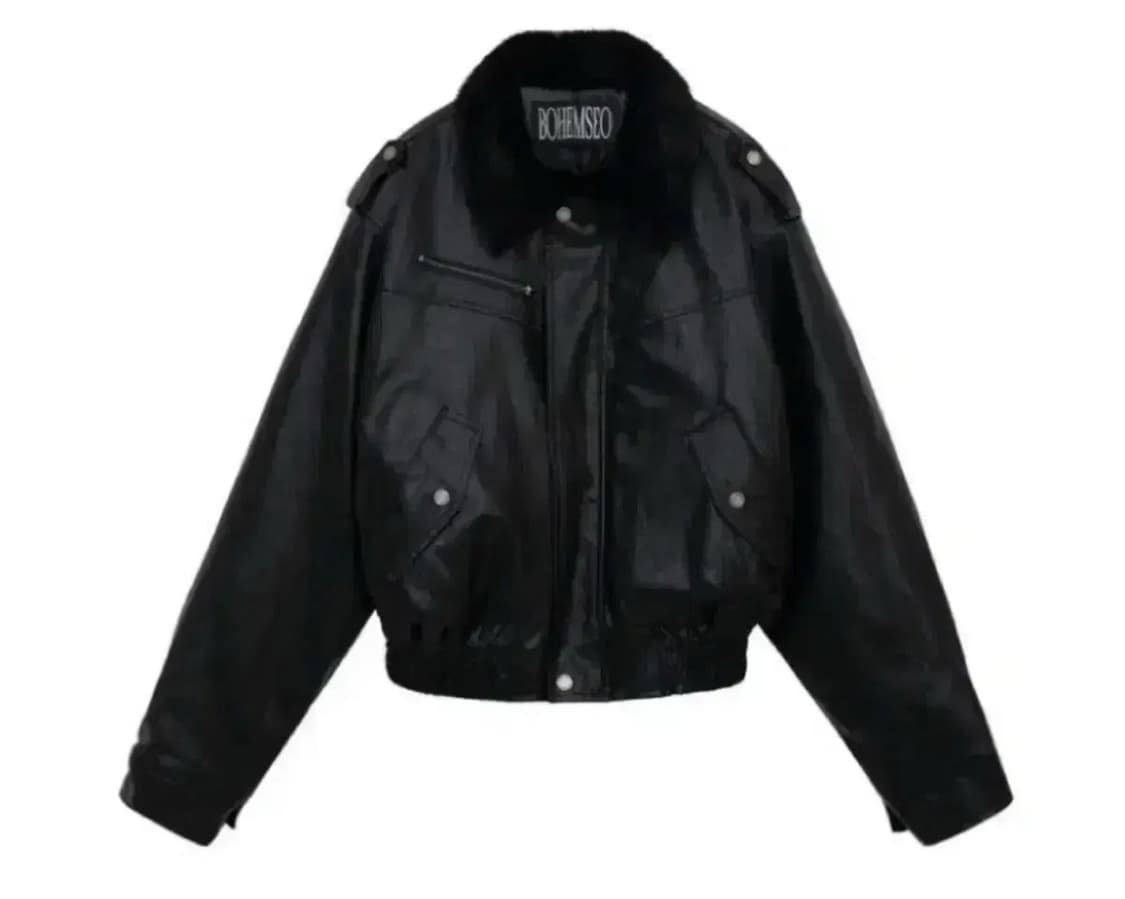 보헤미안서울 레더 퍼 블루종 상품이미지3