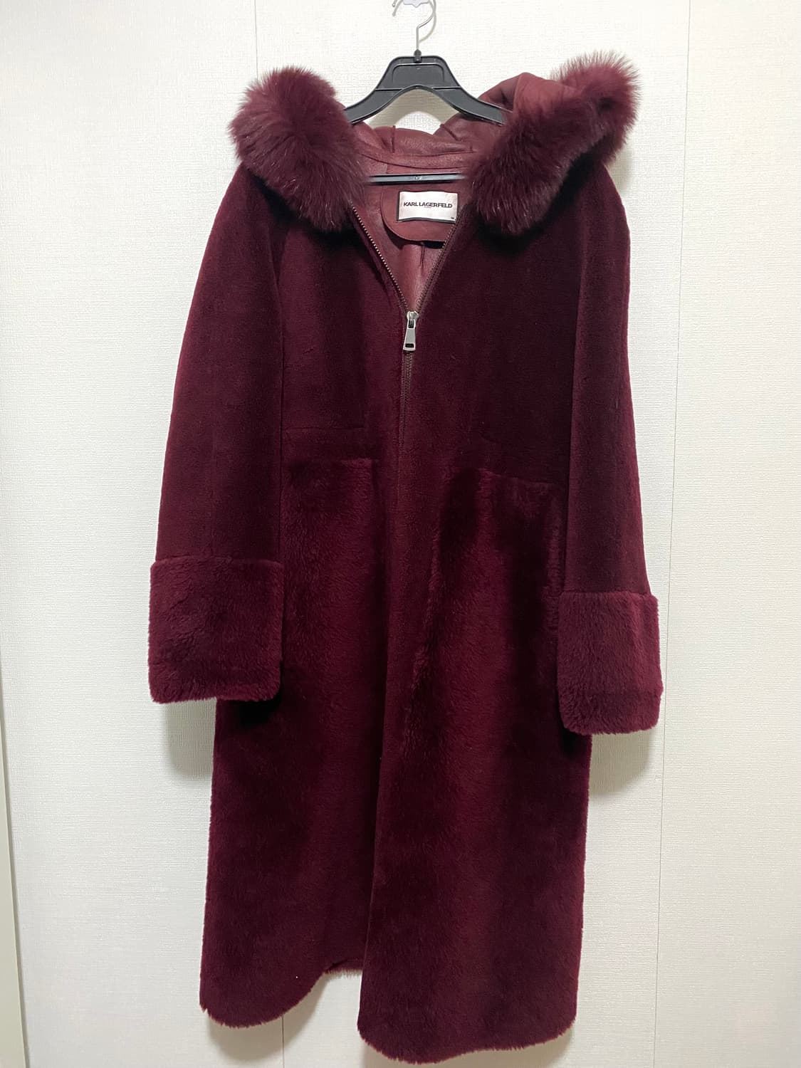 칼라거펠트 후드 양모 코트 20FW 상품이미지4