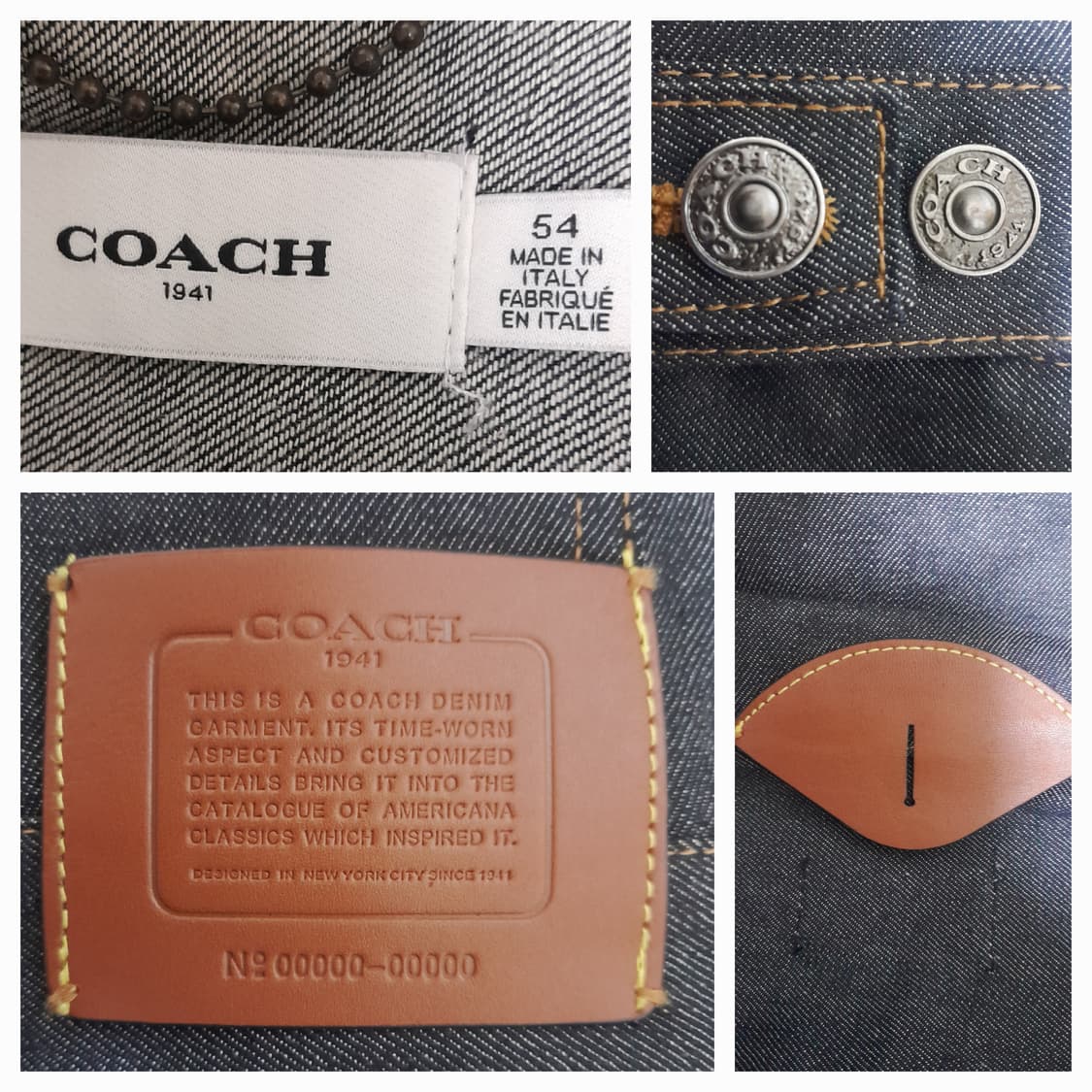 COACH 1941 가죽 패치워크 데님 트러커 54/110 상품이미지9