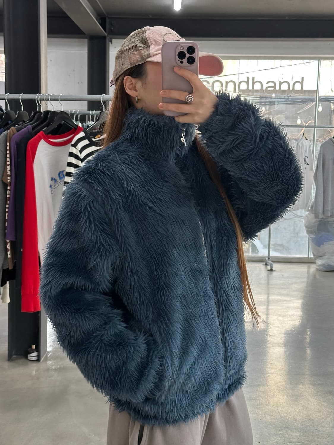 팔라스 24FW 퍼리 집 퍼넬 콜 그레이 퍼자켓 상품이미지2