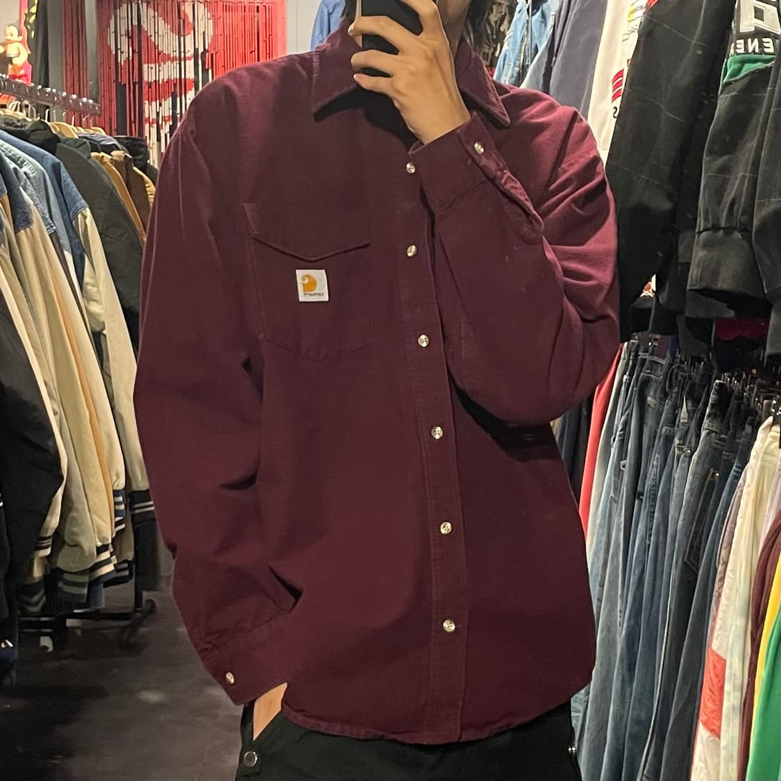 [IM] carhartt 칼하트 버건디 긴팔셔츠 상품이미지4