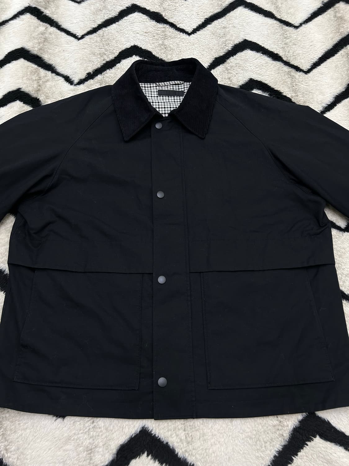 [L]유니클로 유틸리티 쇼트 블루종/블랙 상품이미지2