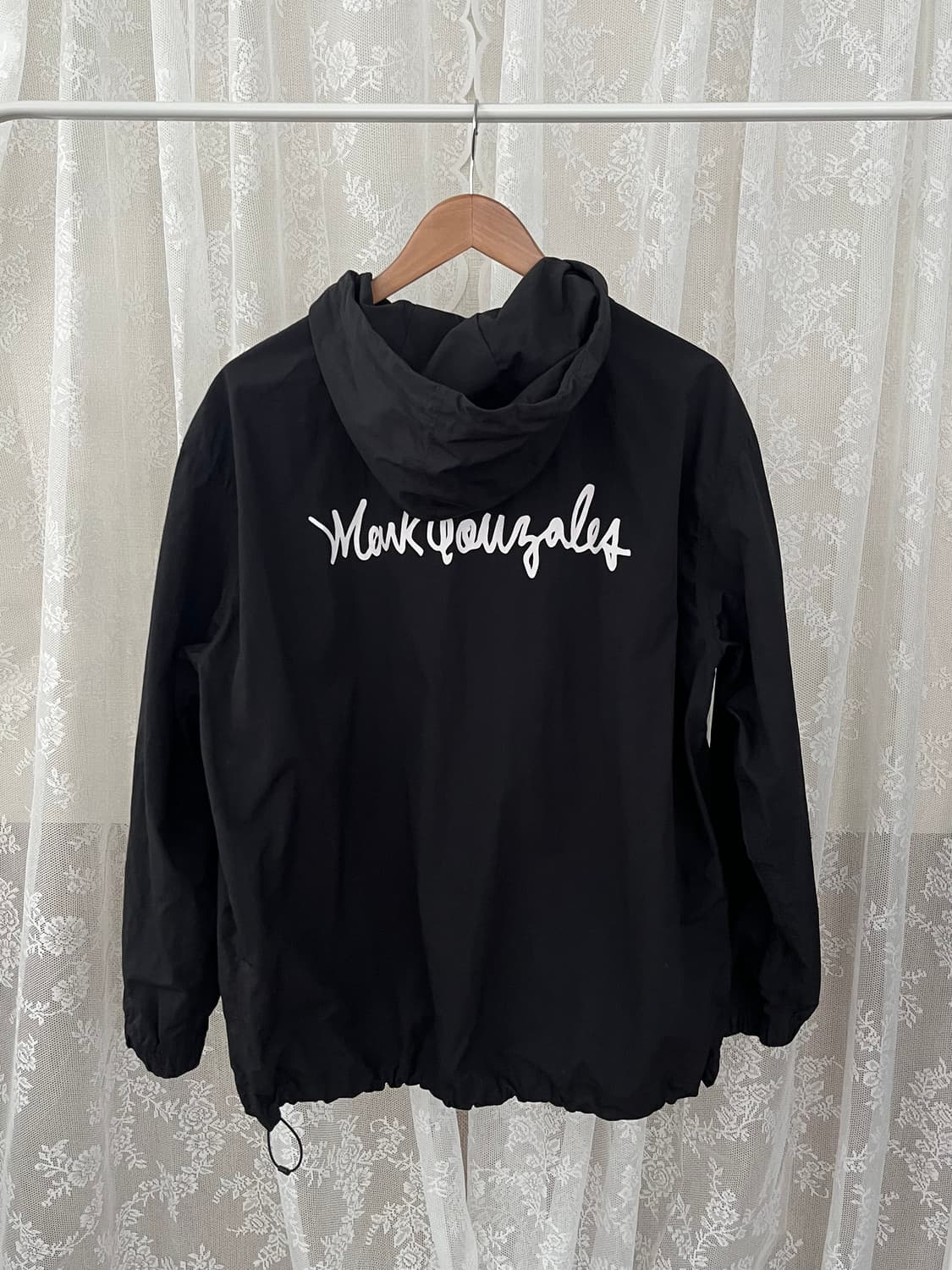 M) 마크곤잘레스 나일론 반집업 아노락 후드 블랙 상품이미지2