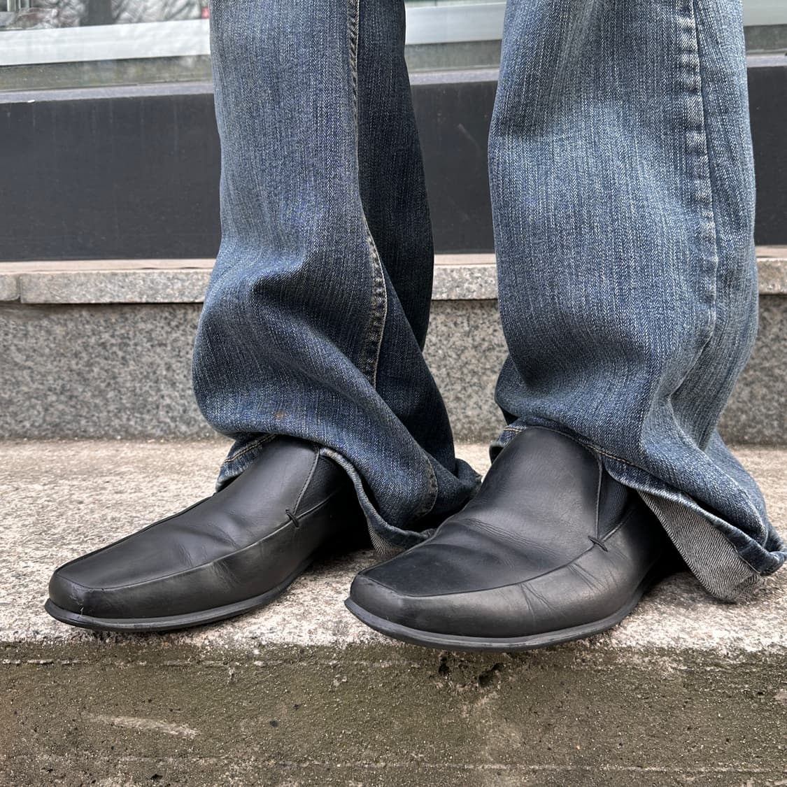 00s 빈티지 프라다 스포츠 스퀘어 토 로퍼 상품이미지9