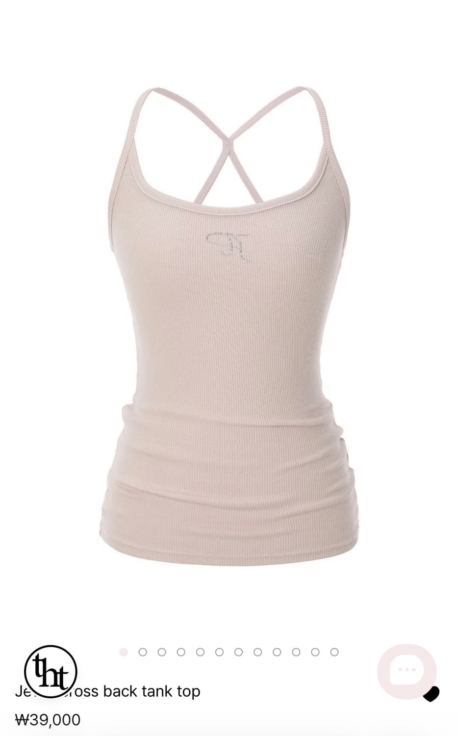 쓰리타임즈 Jewel cross back tank top S 상품이미지1
