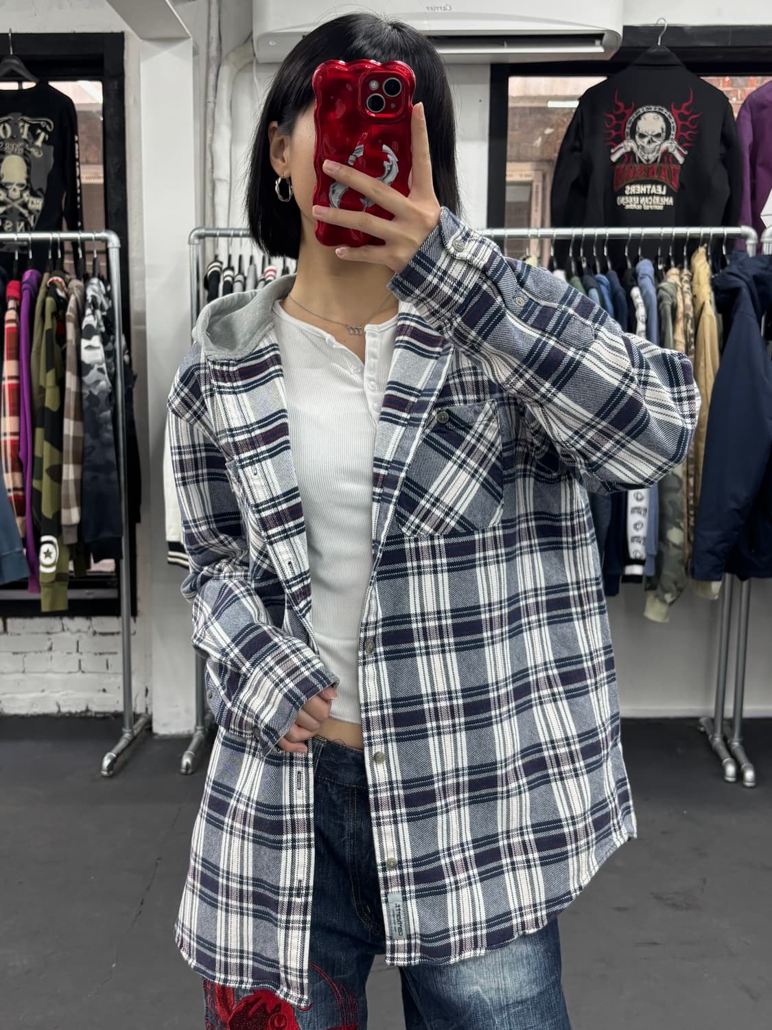 칼하트 체크패턴 셔츠자켓 상품이미지3