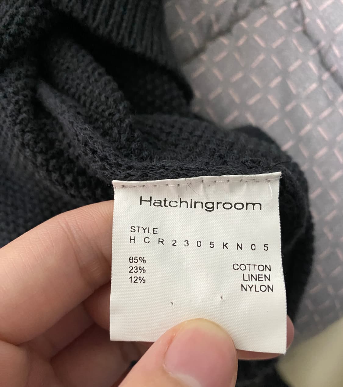 해칭룸 하프집업 니트 블랙 상품이미지5