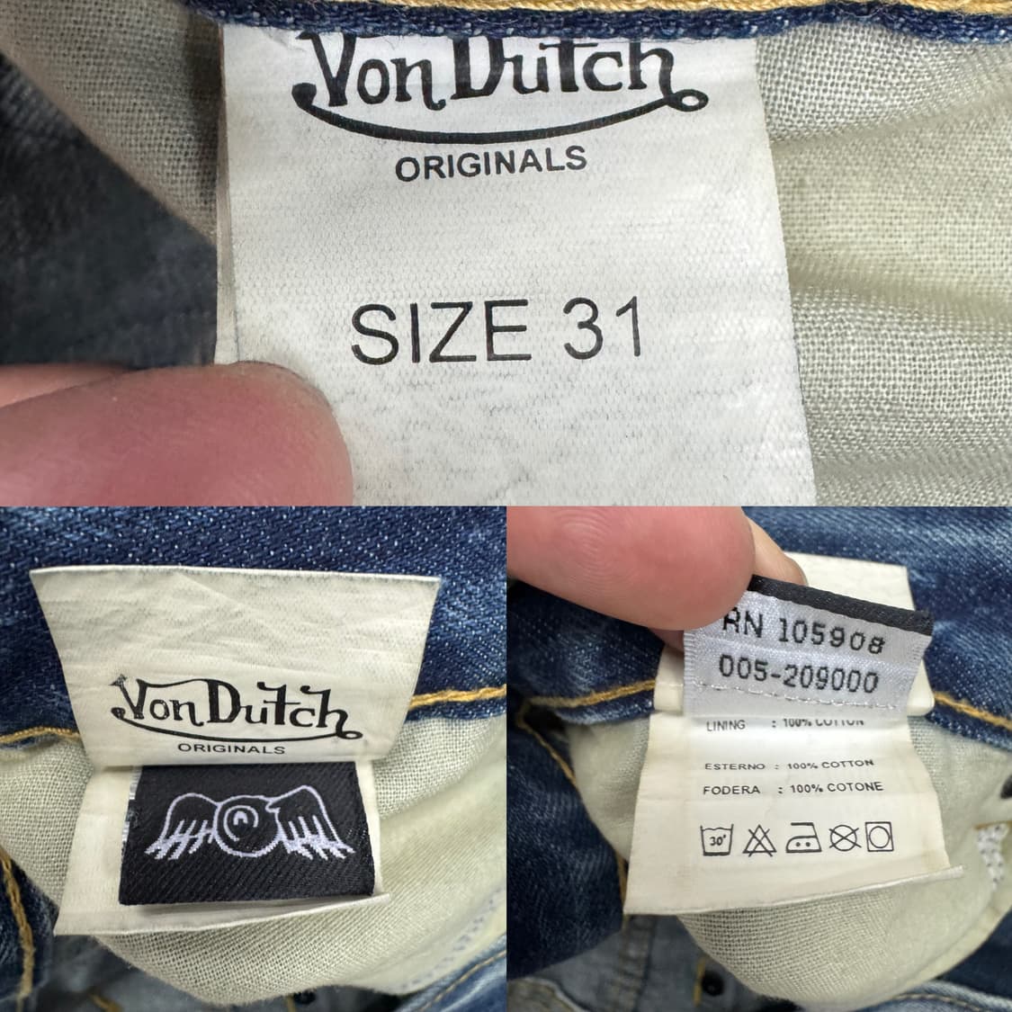 본더치 Y2K 빅로고 새깅 워싱 데님팬츠 상품이미지9