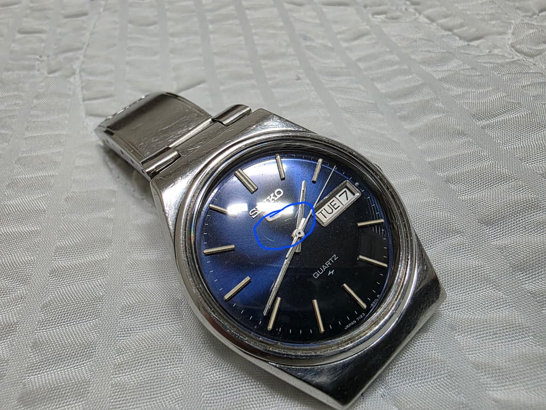 세이코5 빈티지 청판 데이데이트 쿼츠 메탈 시계 seiko5 상품이미지5