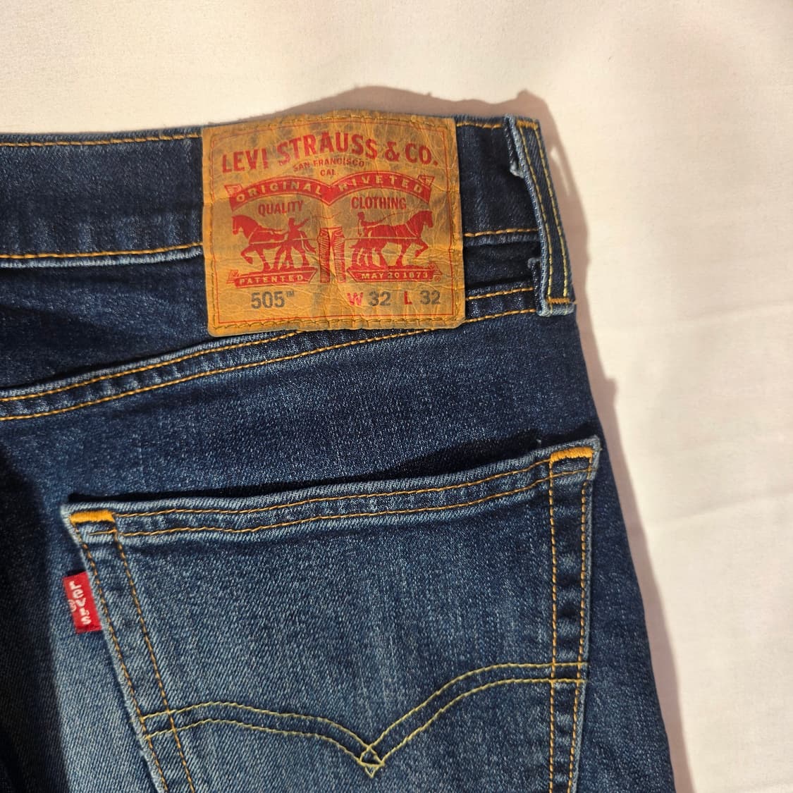 [W32L32]리바이스 LEVIS 505 빈티지 워싱 데님팬츠 상품이미지6