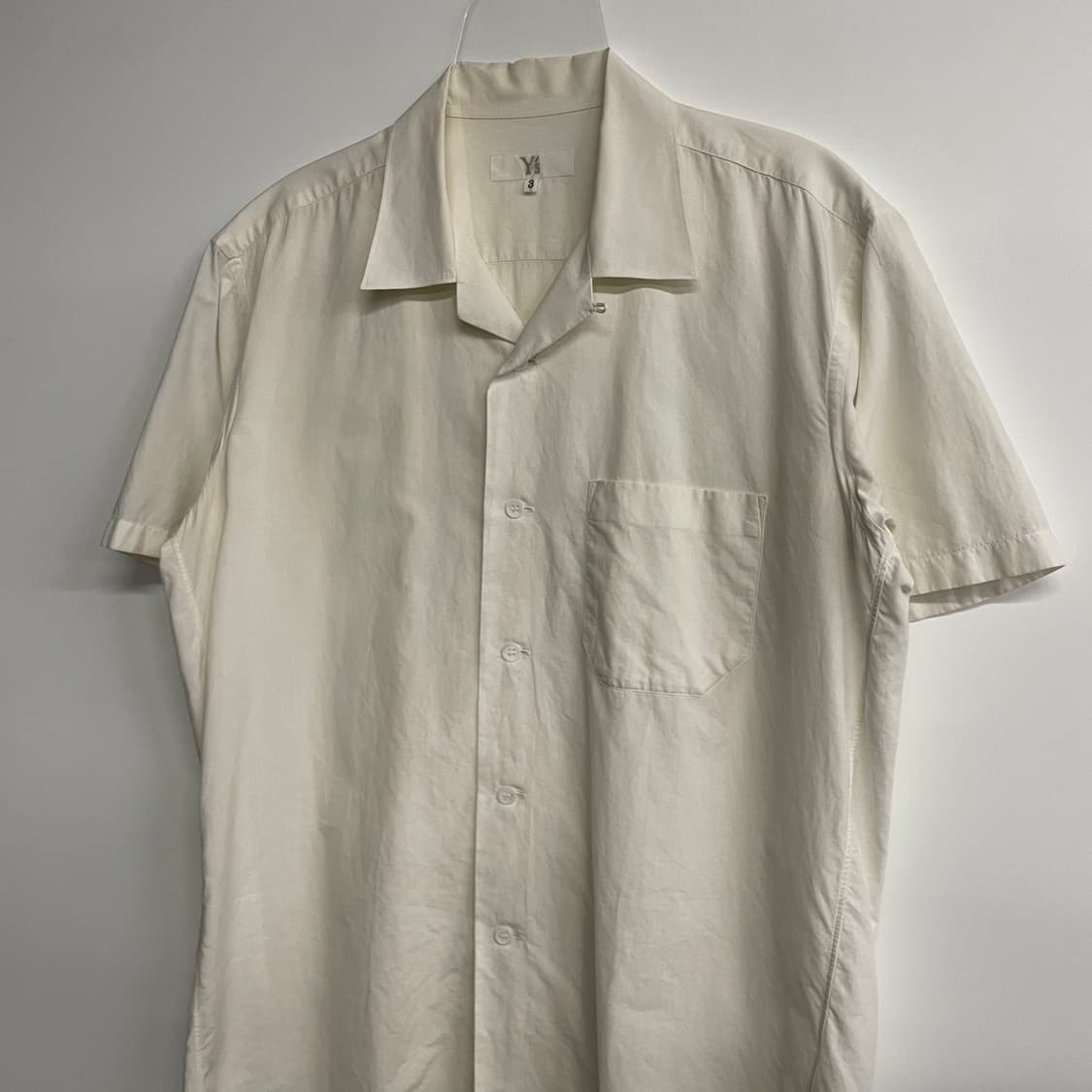 요지 야마모토 오픈카라 반팔셔츠 상품이미지3