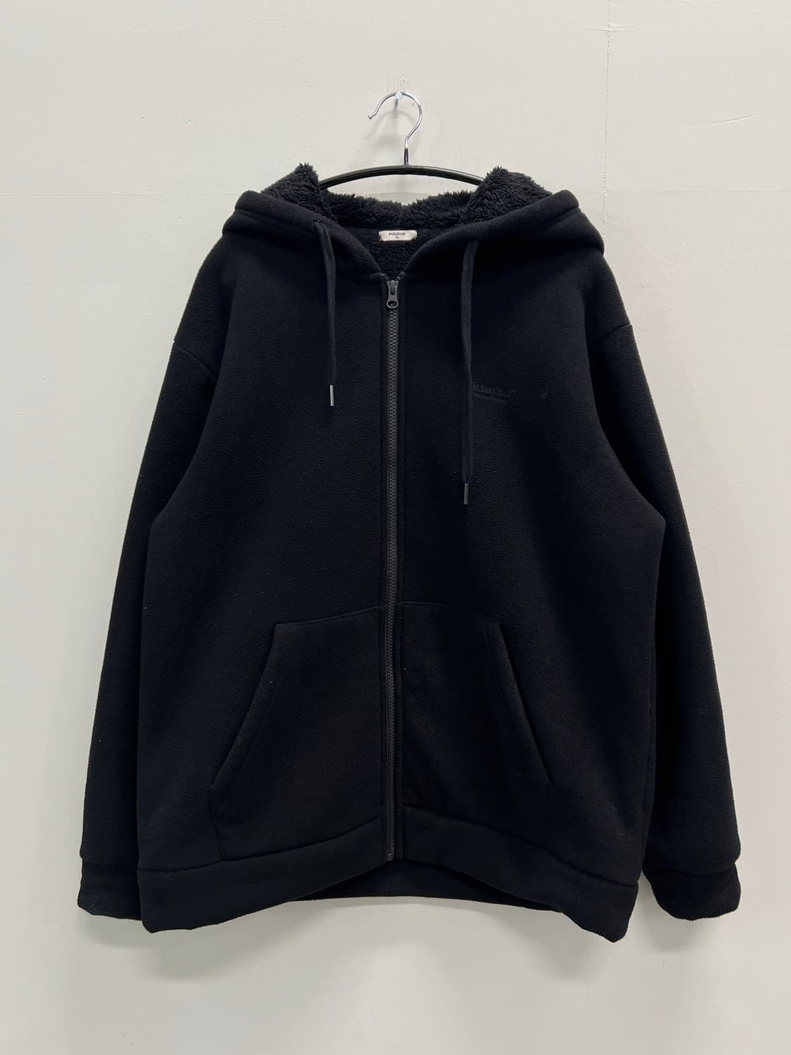 (XL) 폴햄 보아 플리스 후드집업 블랙 상품이미지2