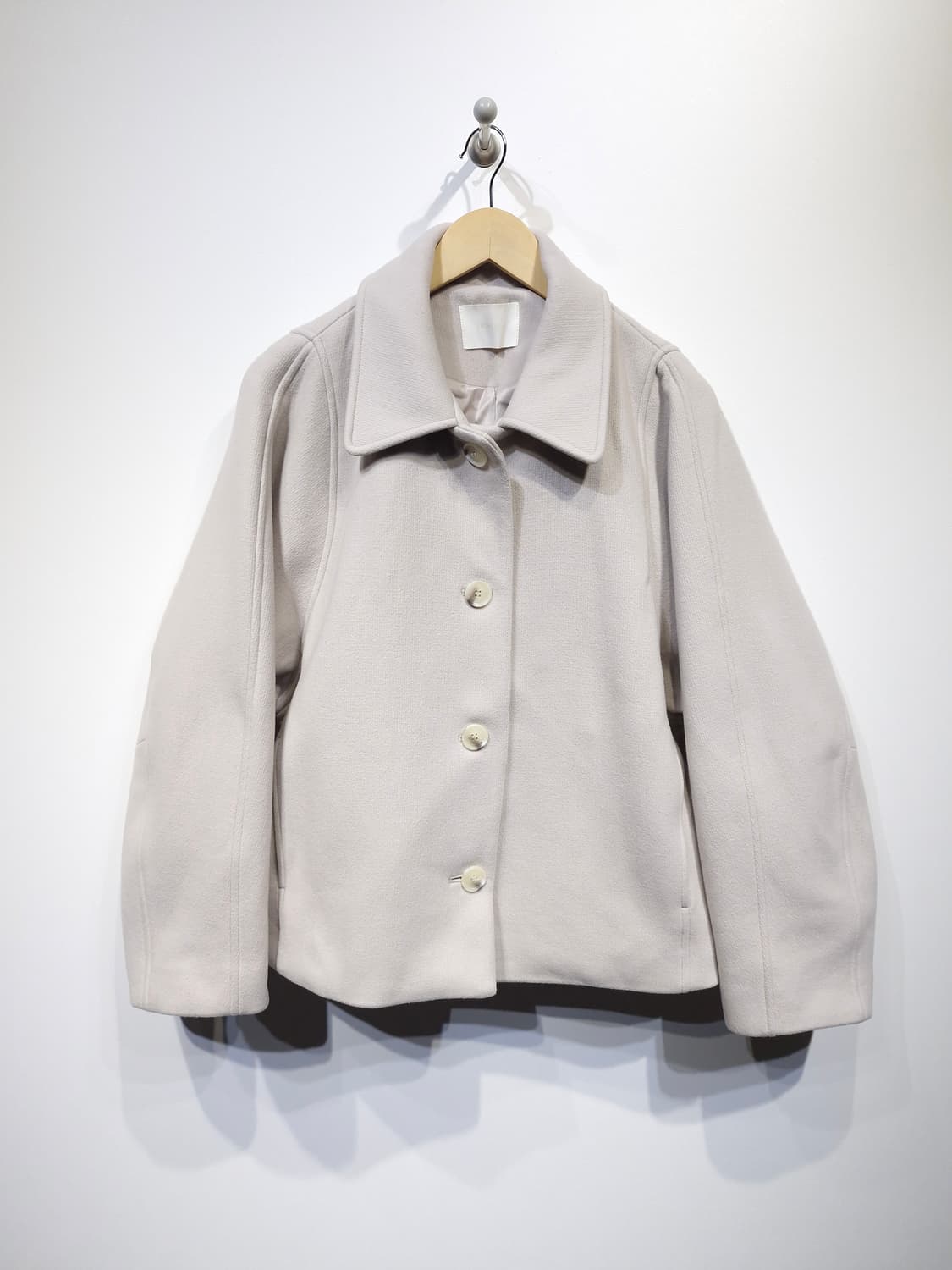 프론트로우 코쿤슬리브 울캐시미어 코트 더스티베이지_S 상품이미지3