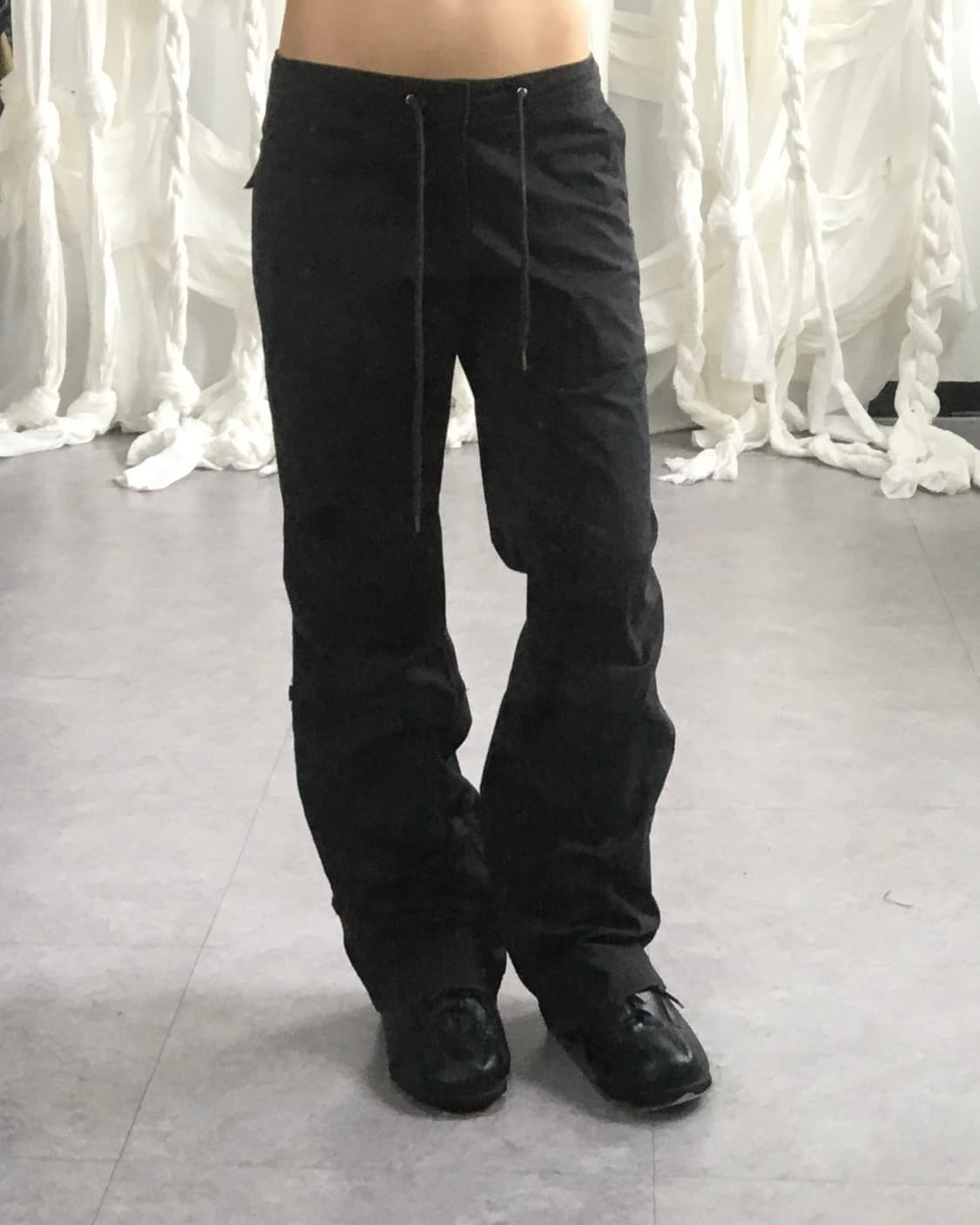 Black cotton pants 상품이미지8