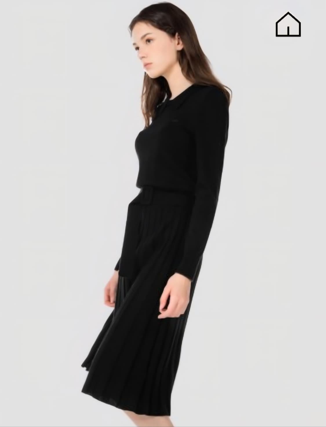 라코스테 울니트 벨티드 플리츠 원피스 55사이즈 상품이미지2