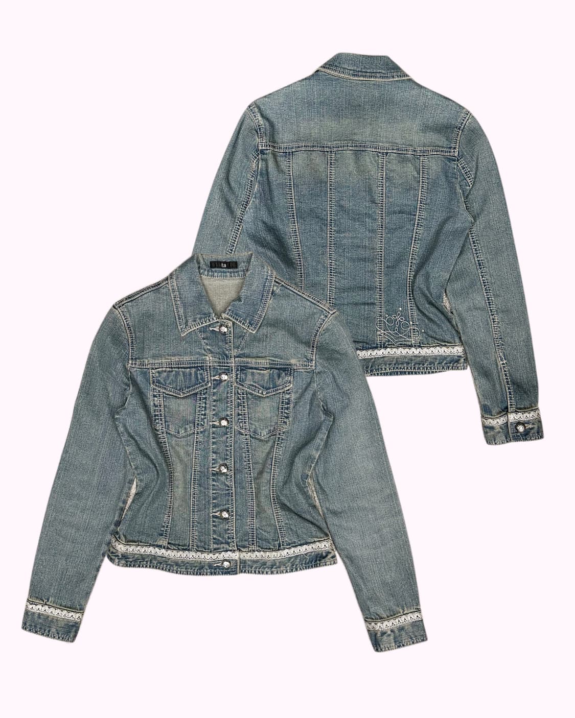 tiara cubic button denim jacket 상품이미지1