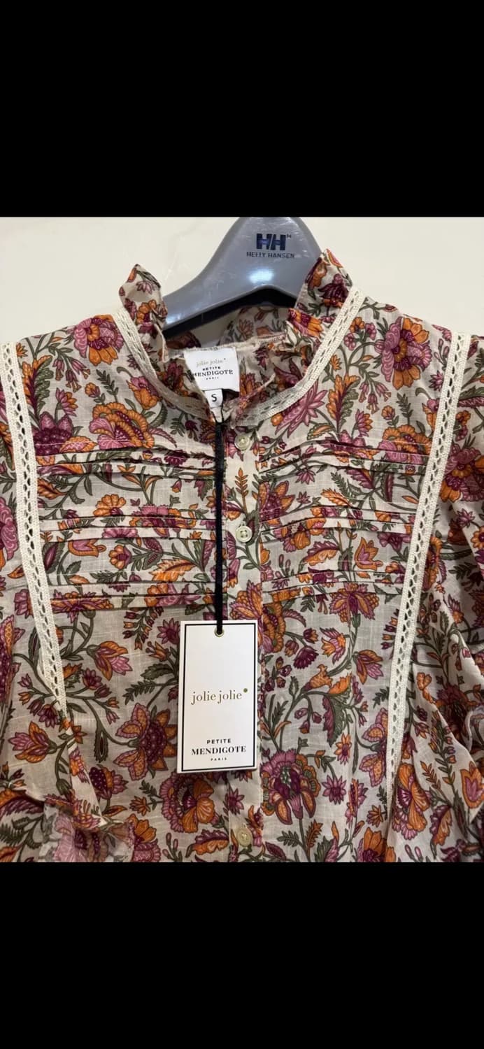 새상품 쁘띠 맨디고트 플로럴 블라우스 상품이미지8