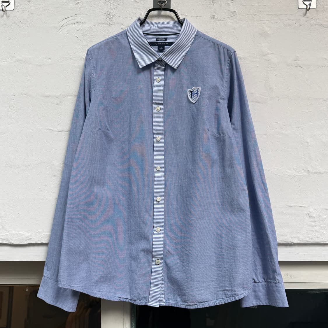 Tommy Hilfiger 블루 스트라이프 셔츠 우먼 M 상품이미지1