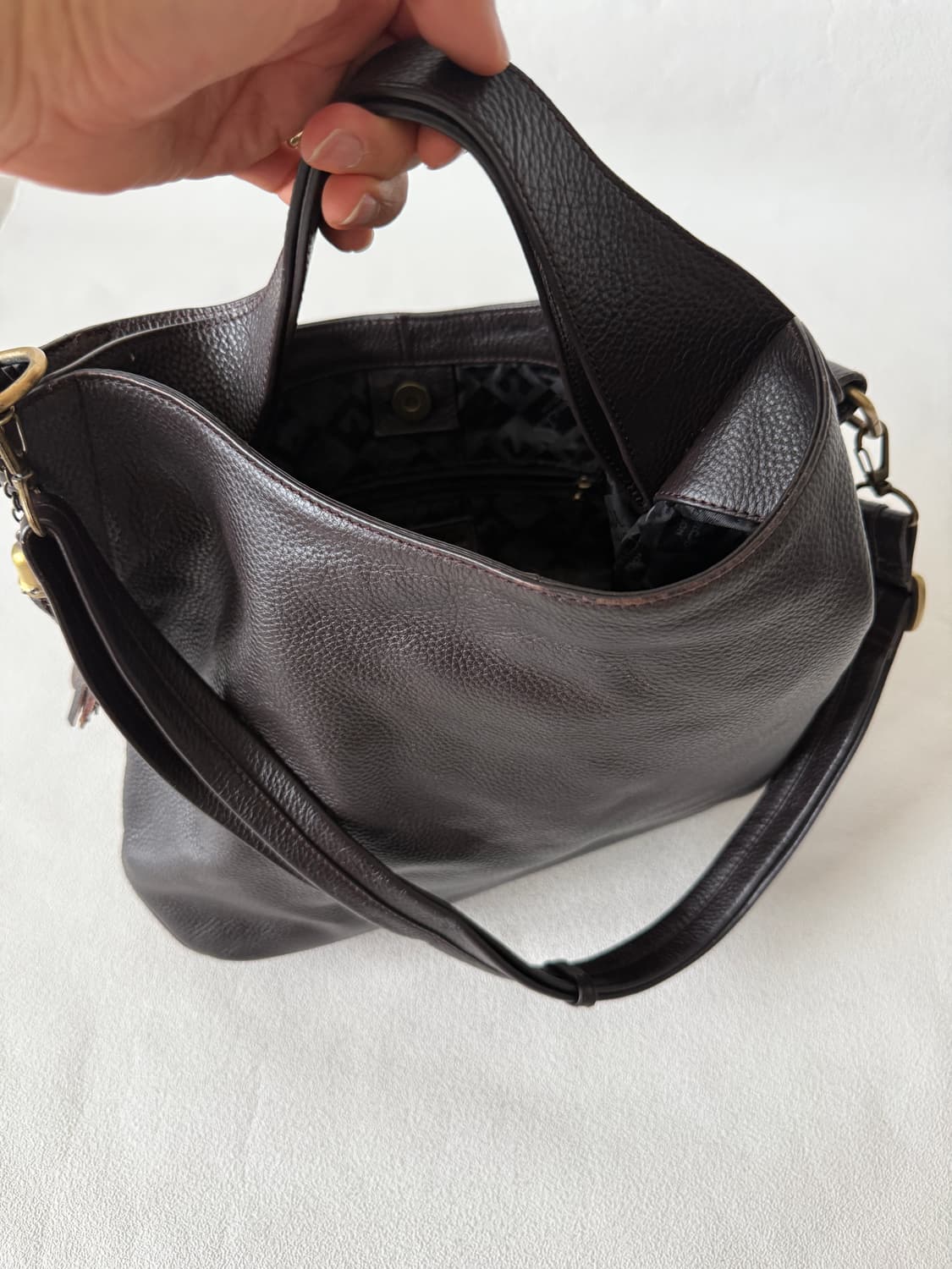 Pre owned 레더 크로스백(토트 가능) 상품이미지7