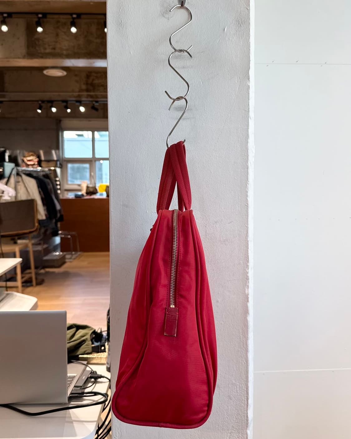 프라다 레드 리나일론 토트백 상품이미지6