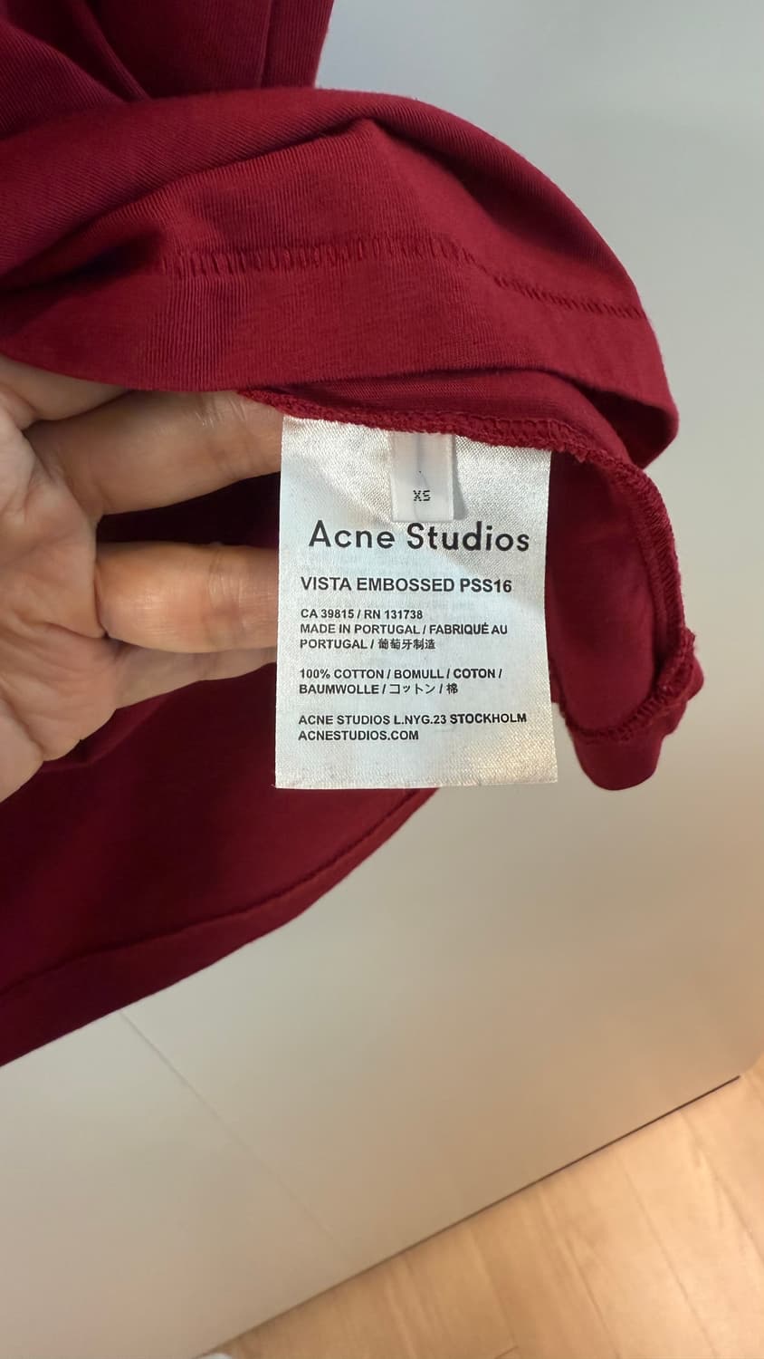 Acne Studios 아크네스튜디오 레드 반팔티셔츠 상품이미지5