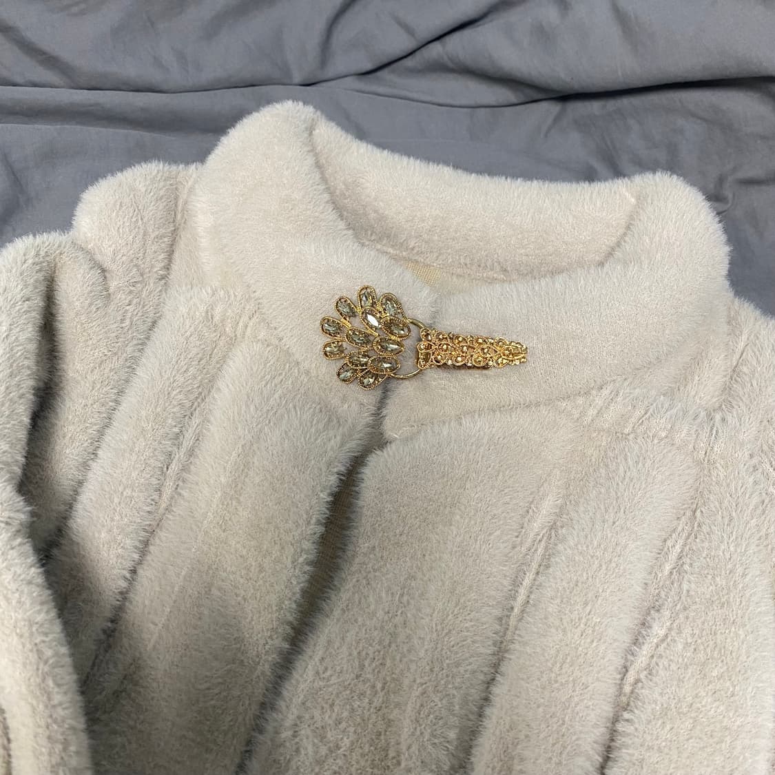 오네갸루 퍼 자켓 코트 아우터 빈티지 로걀 상품이미지1