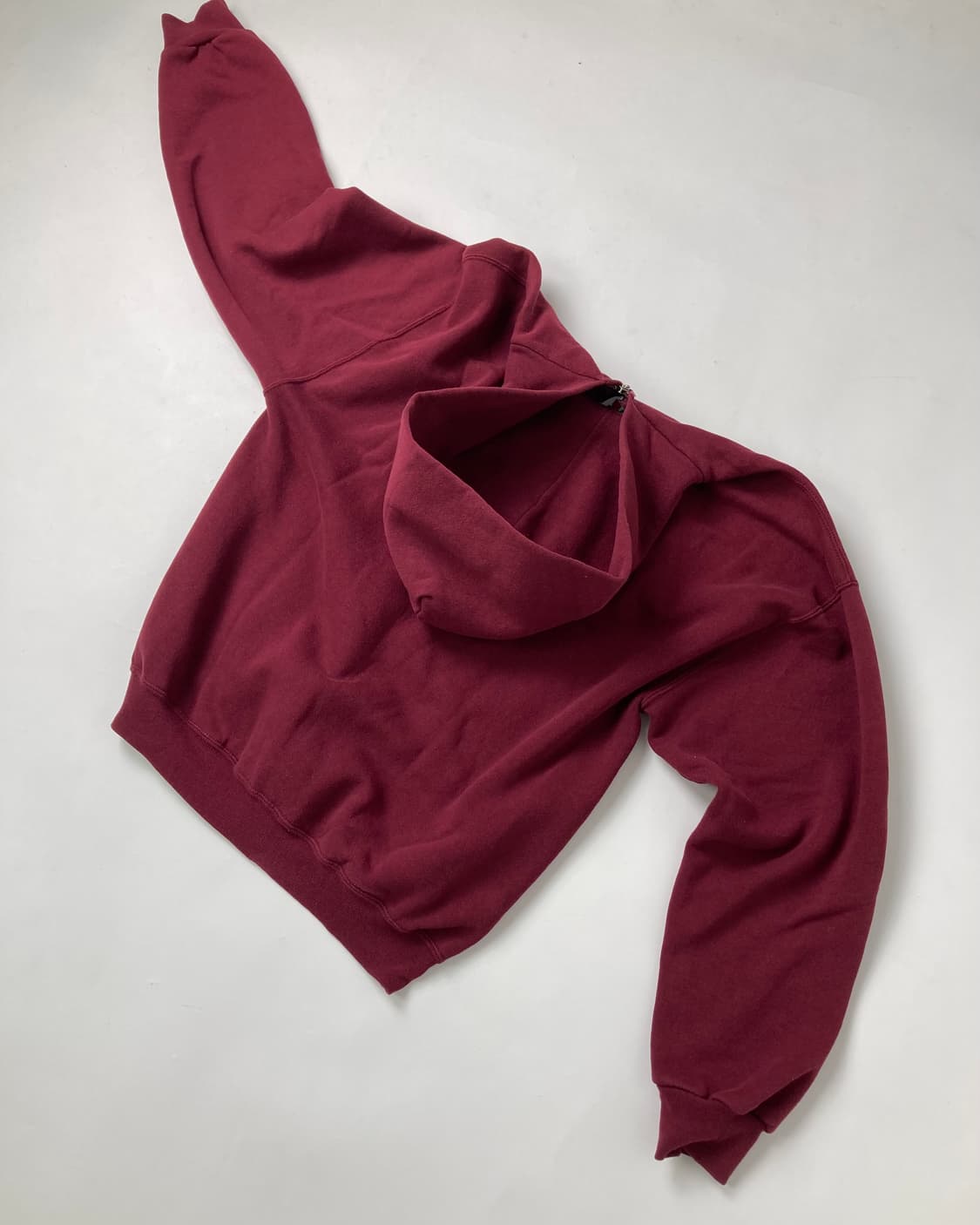 90s Russell Zip Up Hoodie (burgundy) 상품이미지2