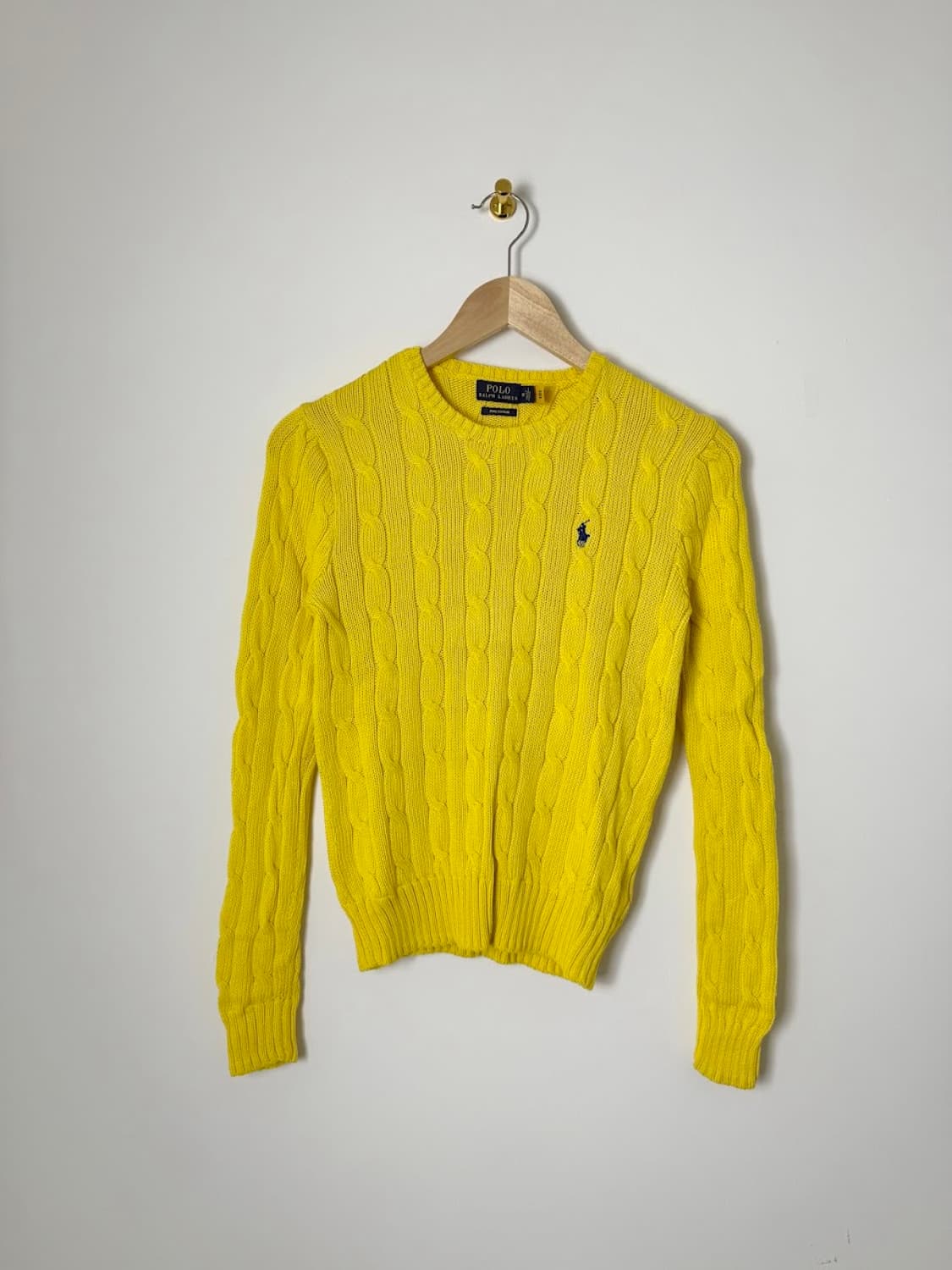 폴로 여성 케이블 니트 옐로QR 상품이미지2