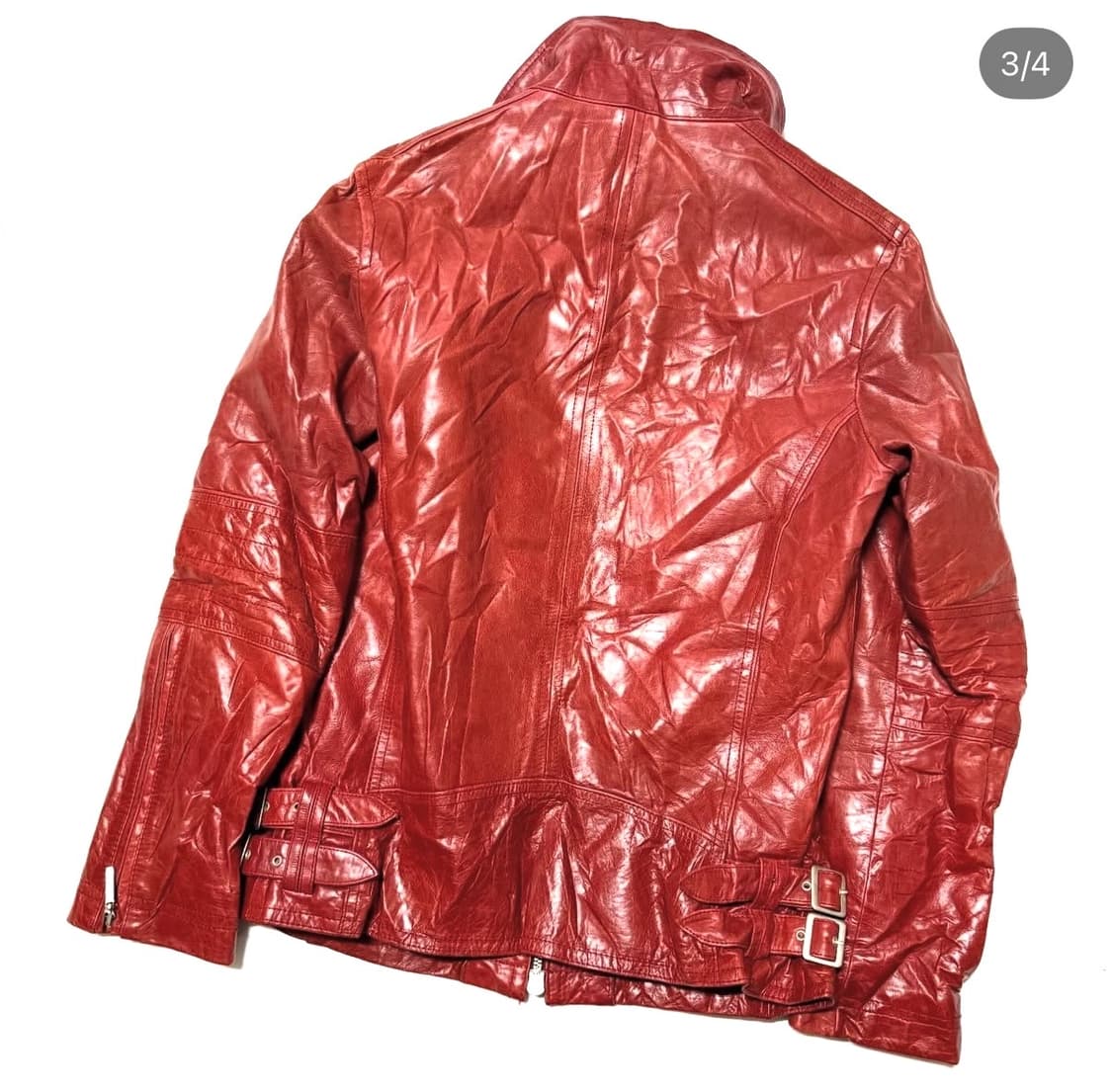 ASM - 하이넥 레더 자켓 상품이미지3