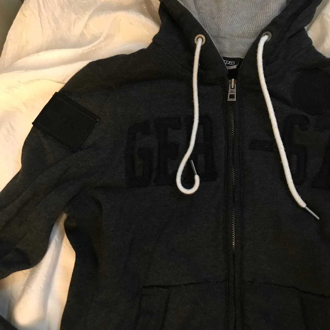 SET🤍Kappa 카파 갸루 딱붙핏 차콜 트레이닝 셋업 상품이미지4