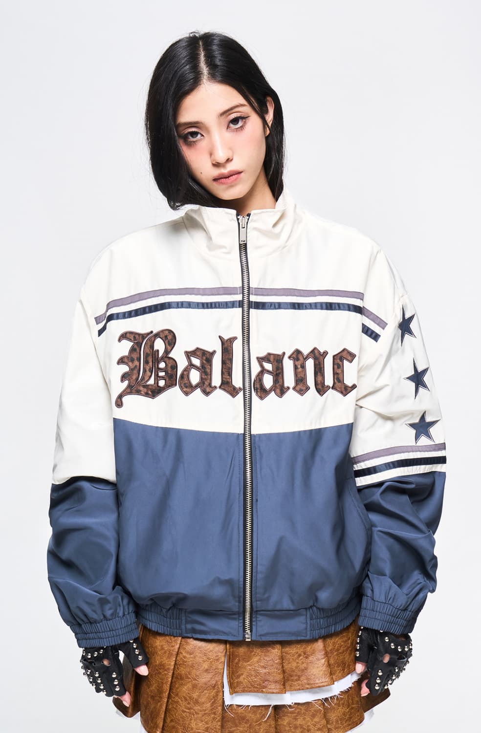 LEEY YEEL 아이보리 봄버 자켓 바람막이 M 상품이미지2