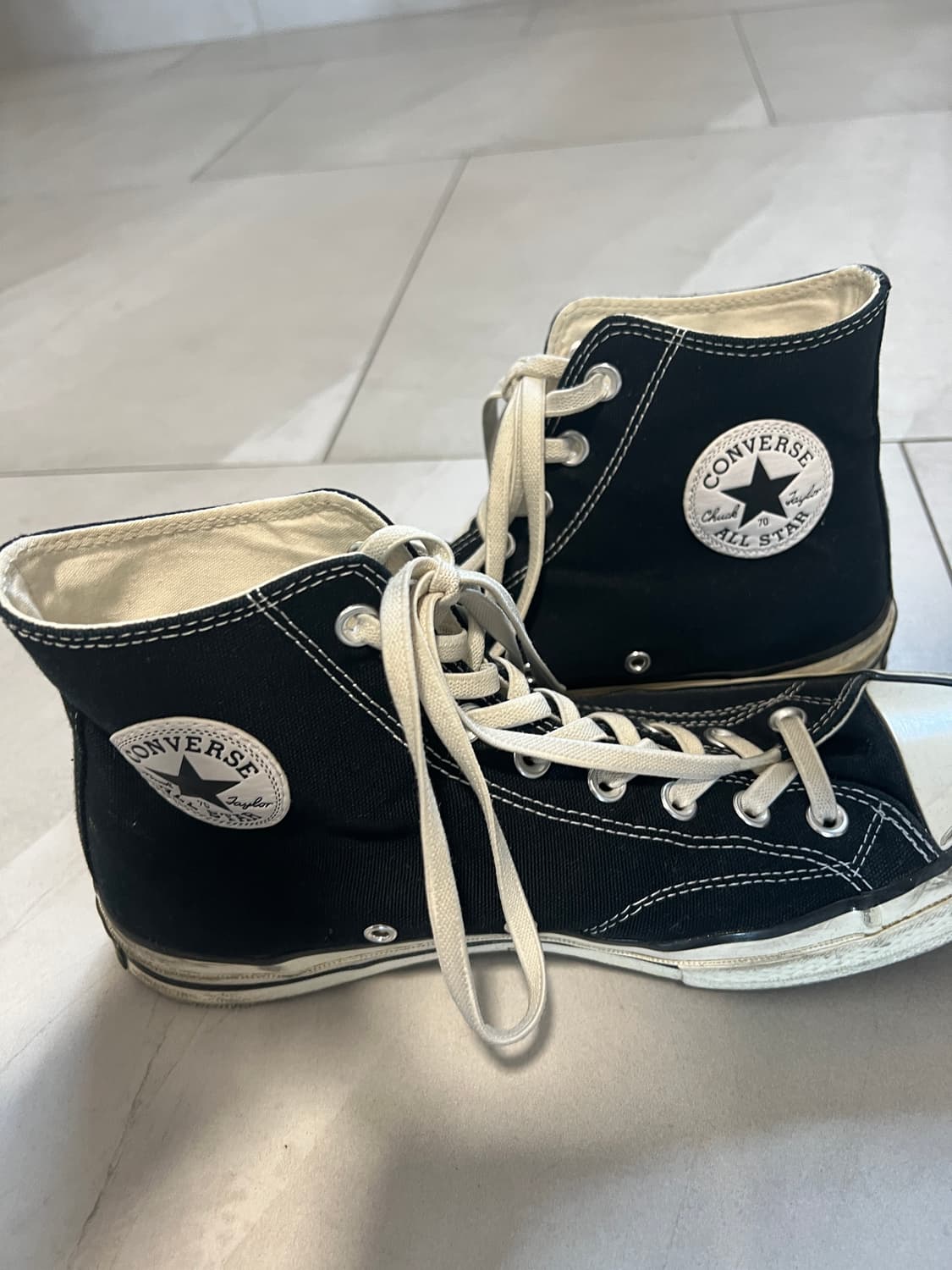 컨버스 하이 275 블랙(고무끈) 상품이미지3