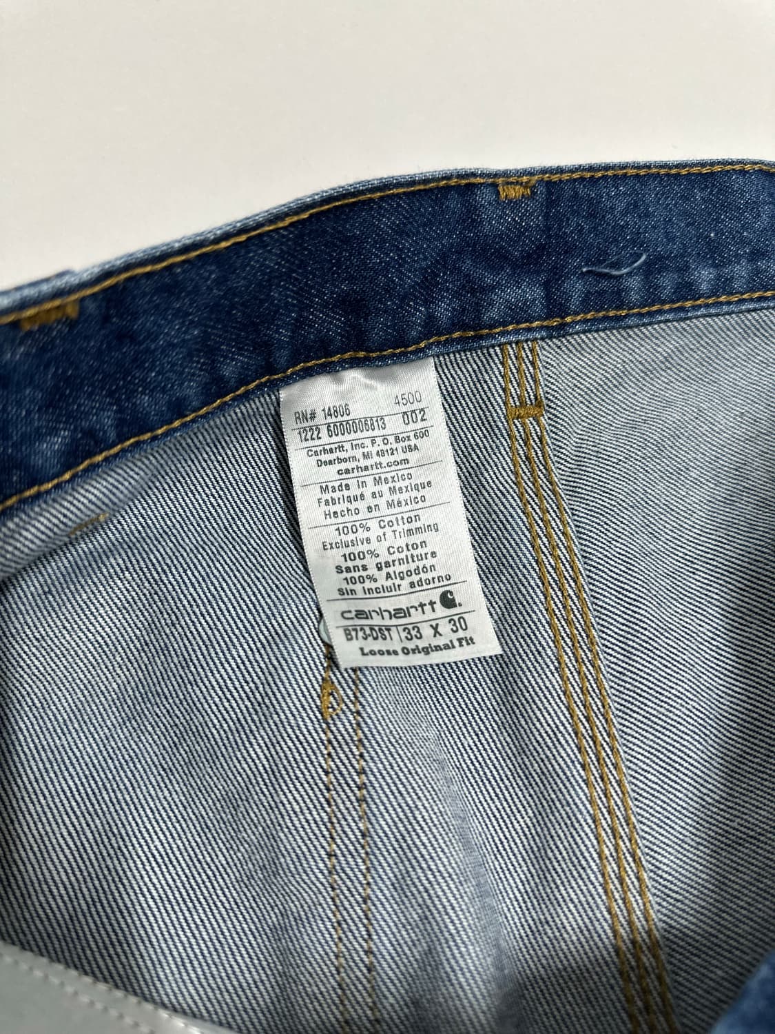 칼하트 B73-DST 더블니 데님 팬츠 33x30 상품이미지8