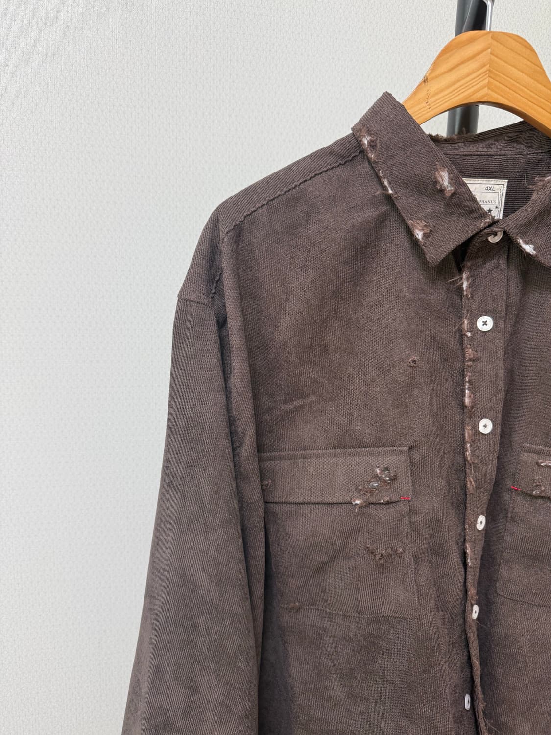 빈티지 코듀로이 다크브라운 셔츠 상품이미지3