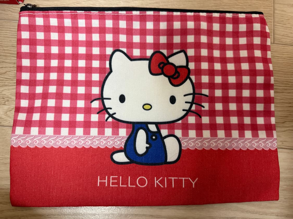 헬로키티 얼굴가방+파츠/키티파우치류/검정메쉬파우치 상품이미지5
