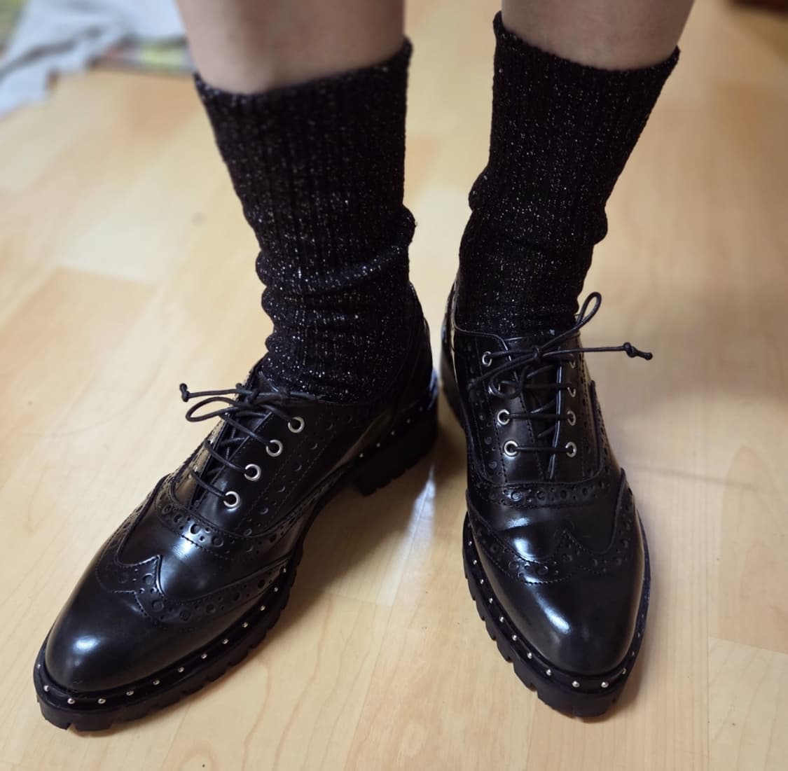 나폴레오니Napoleoni 스터드 옥스퍼드 슈즈 37사이즈 상품이미지9