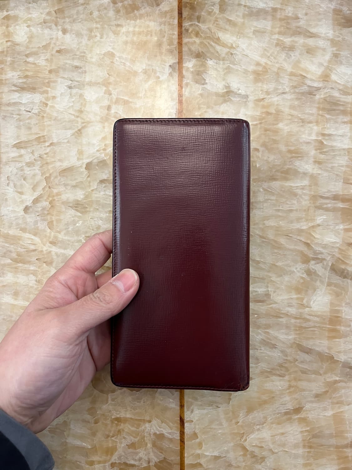 90s 머스트 드 까르띠에 버건지 장지갑 상품이미지5