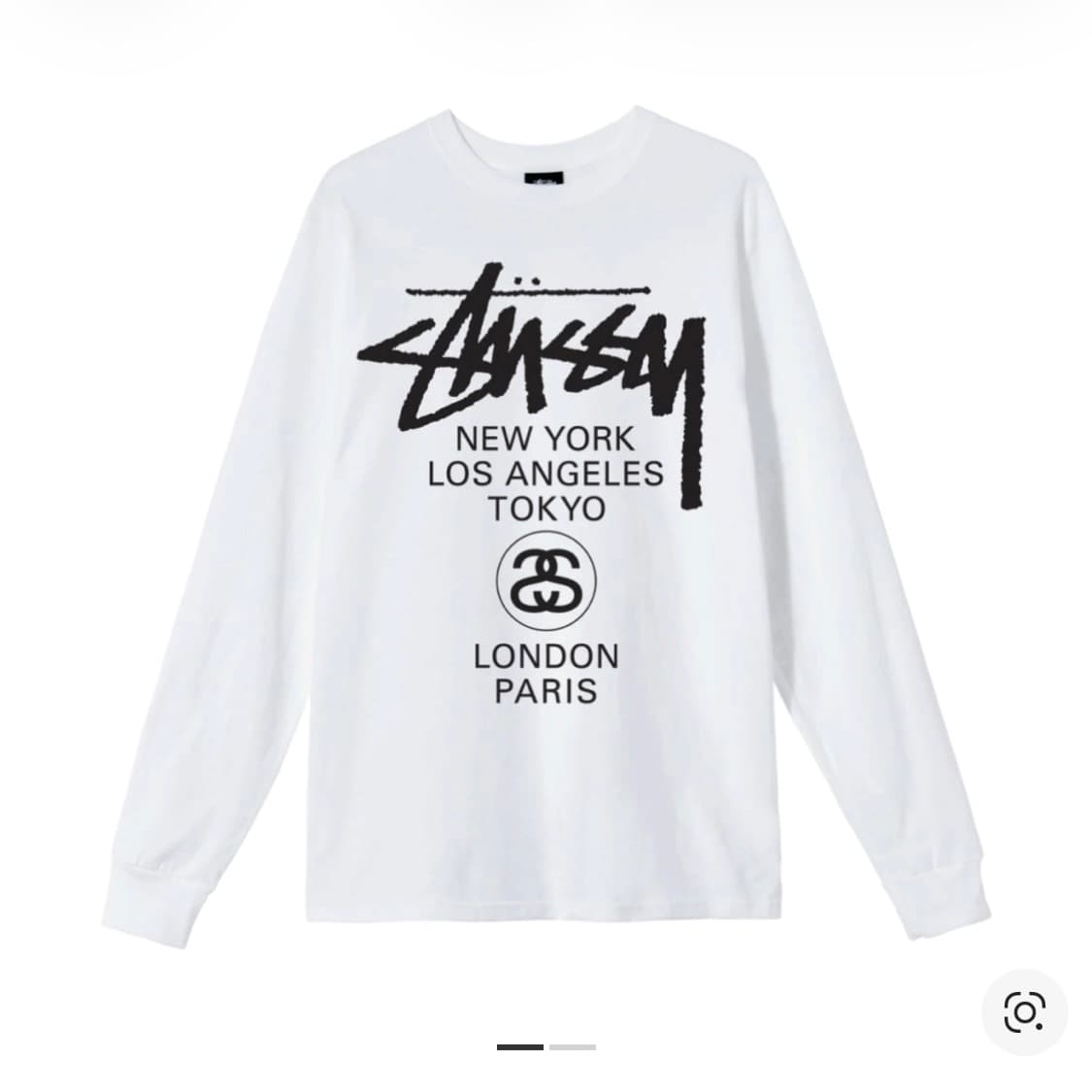 스투시 월드투어 롱슬리브 화이트 M 상품이미지1