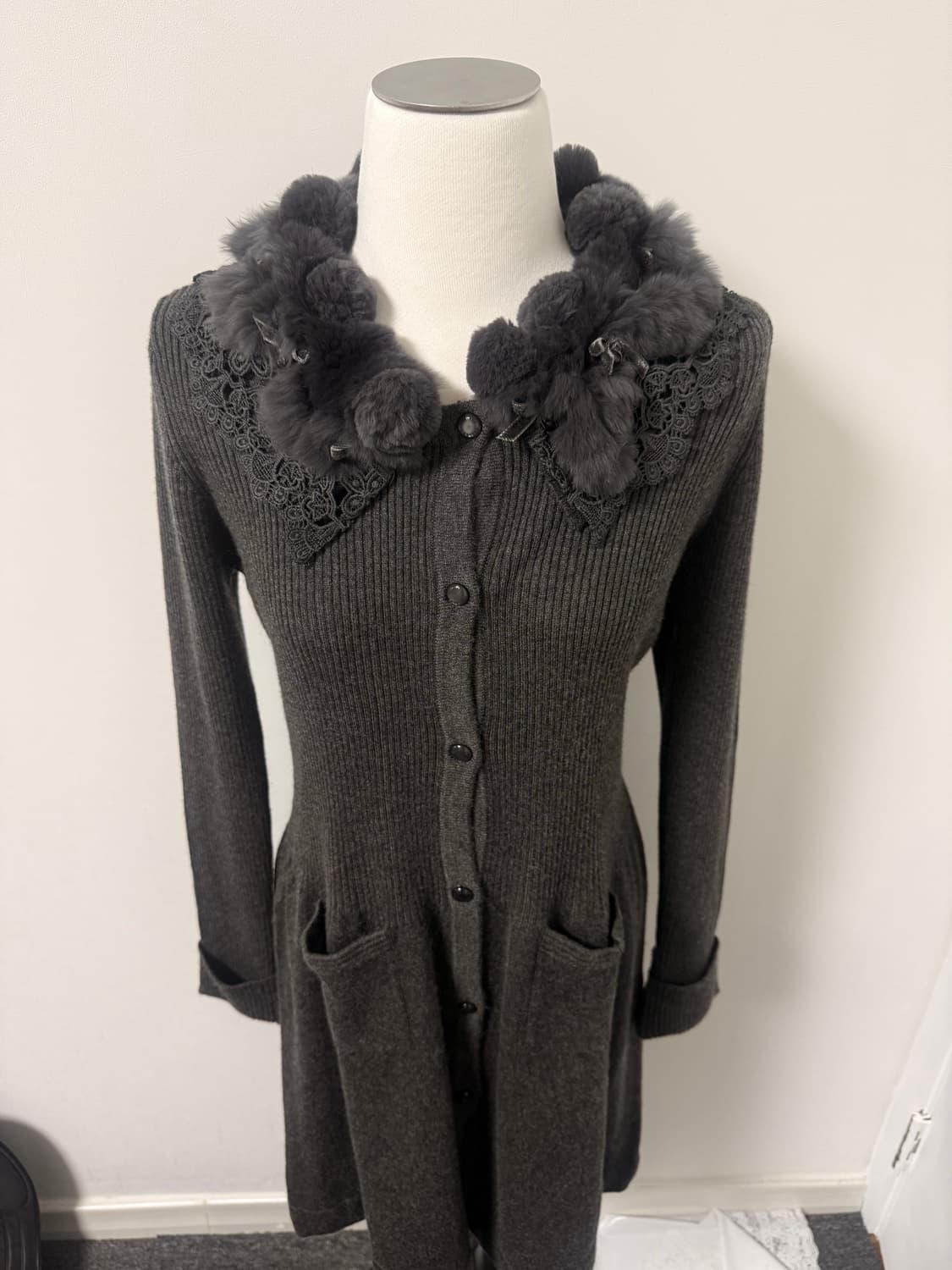 폼폼 러블리 원피스 차콜그레이 상품이미지3