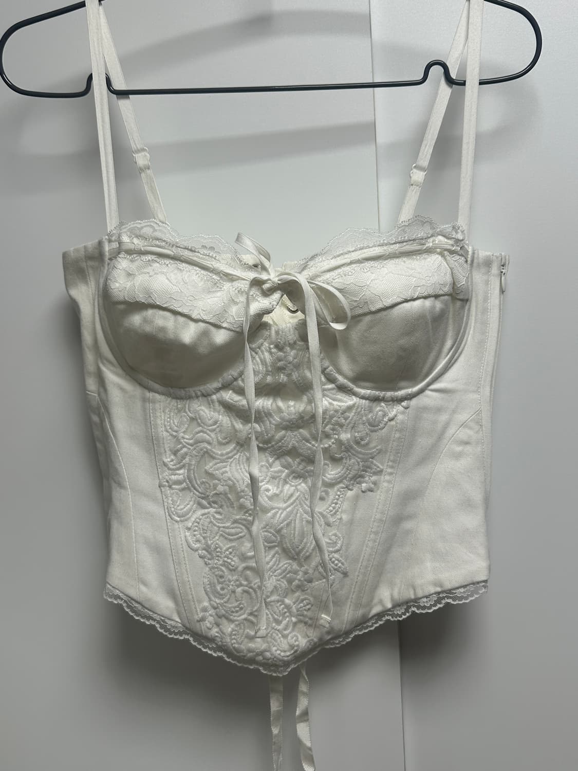 GLOWNY BLOOMING CORSET TOP (WHITE/Msize) 상품이미지3